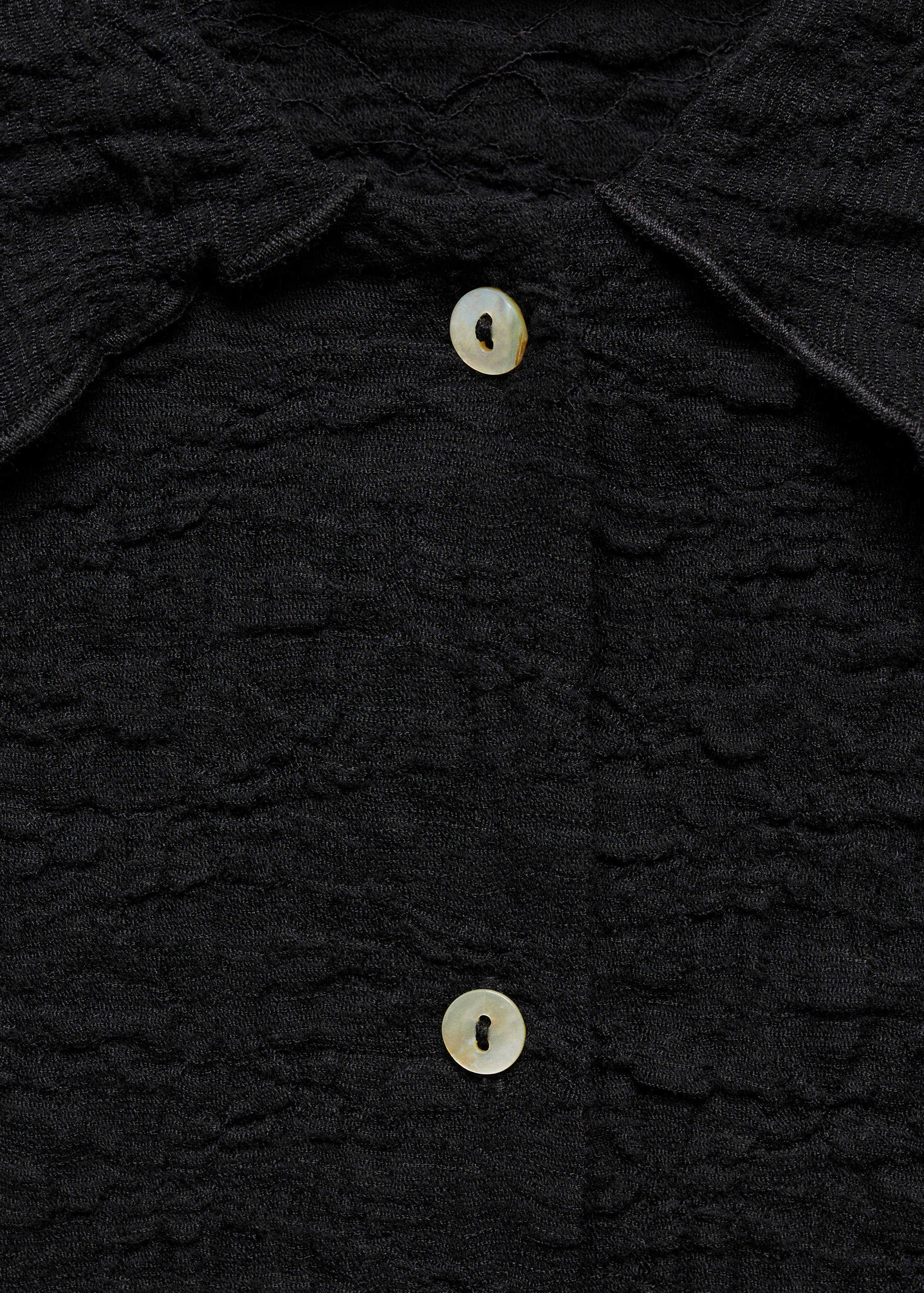 Textured cotton T-shirt - Details of the article 8