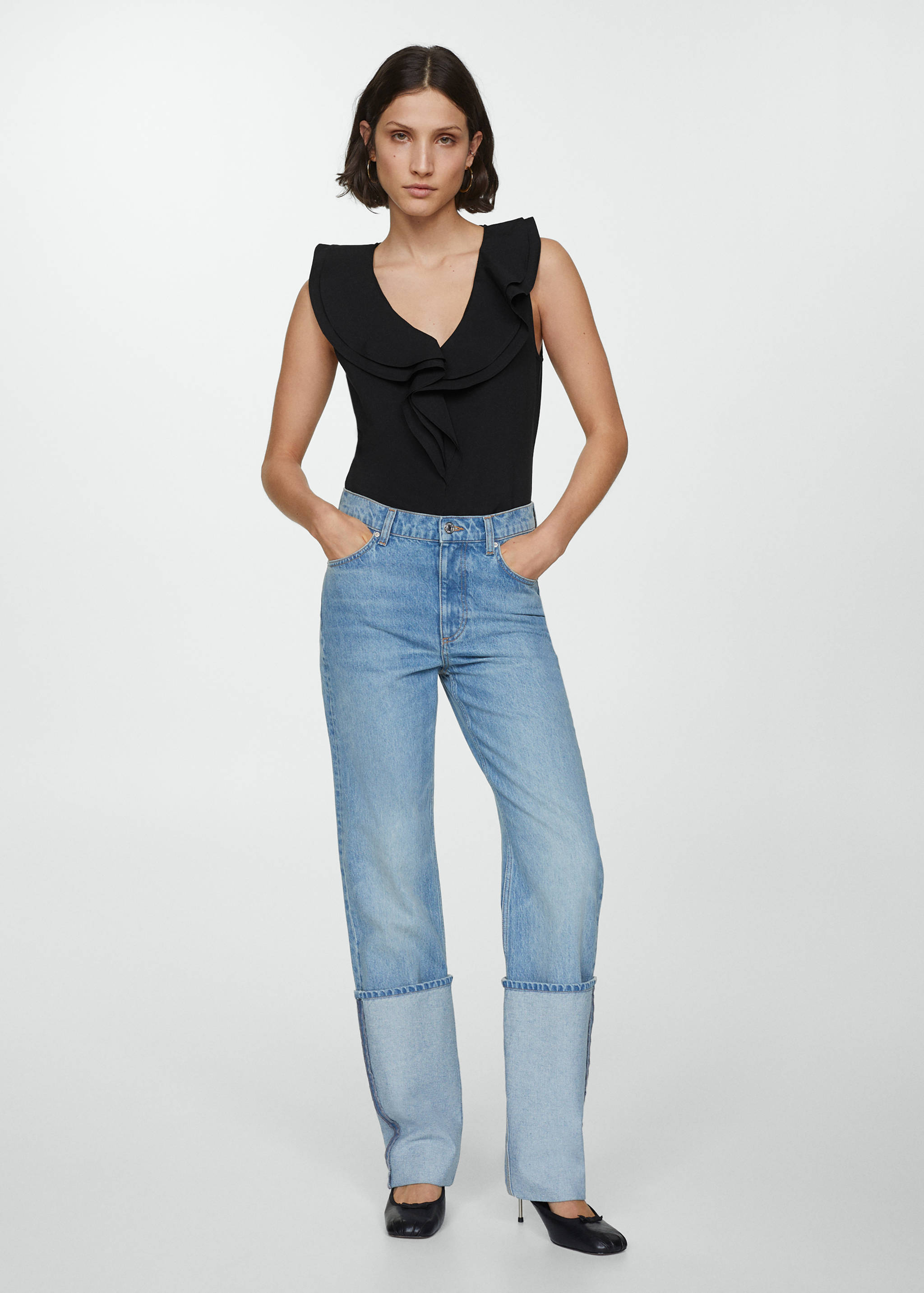 Top coton à volants - Plan général