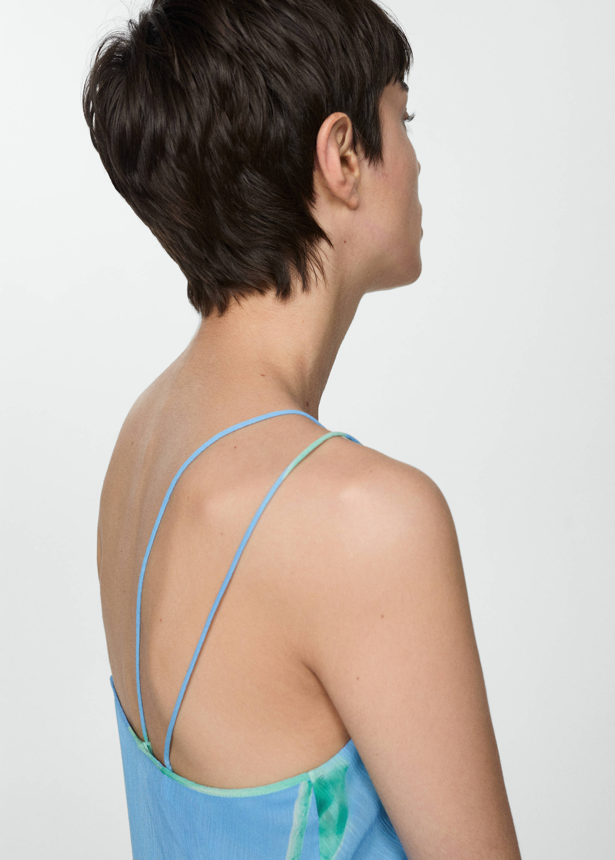 Asymmetrical floral dress - Details of the article 1