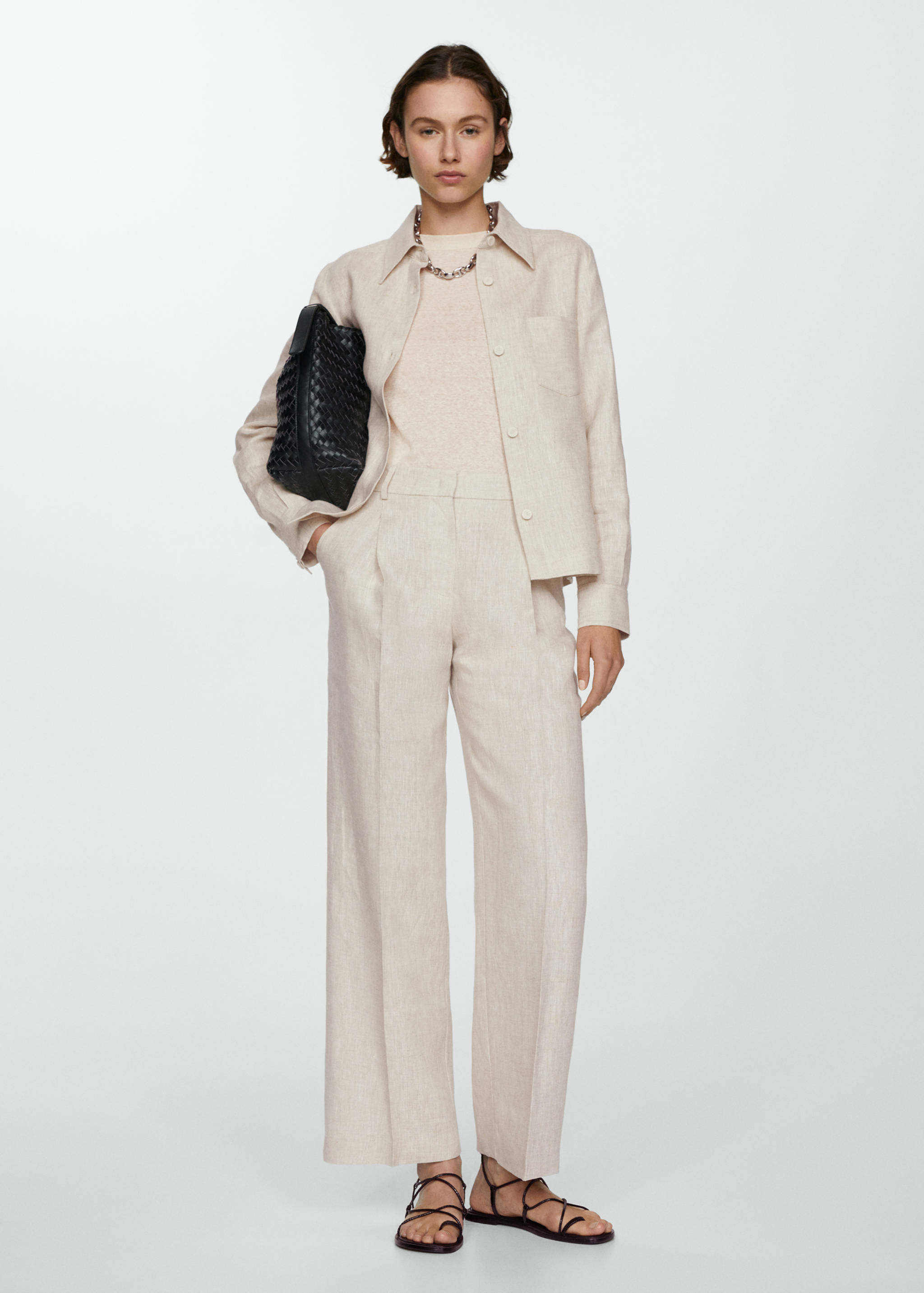 Pantalon droit lin - Plan général