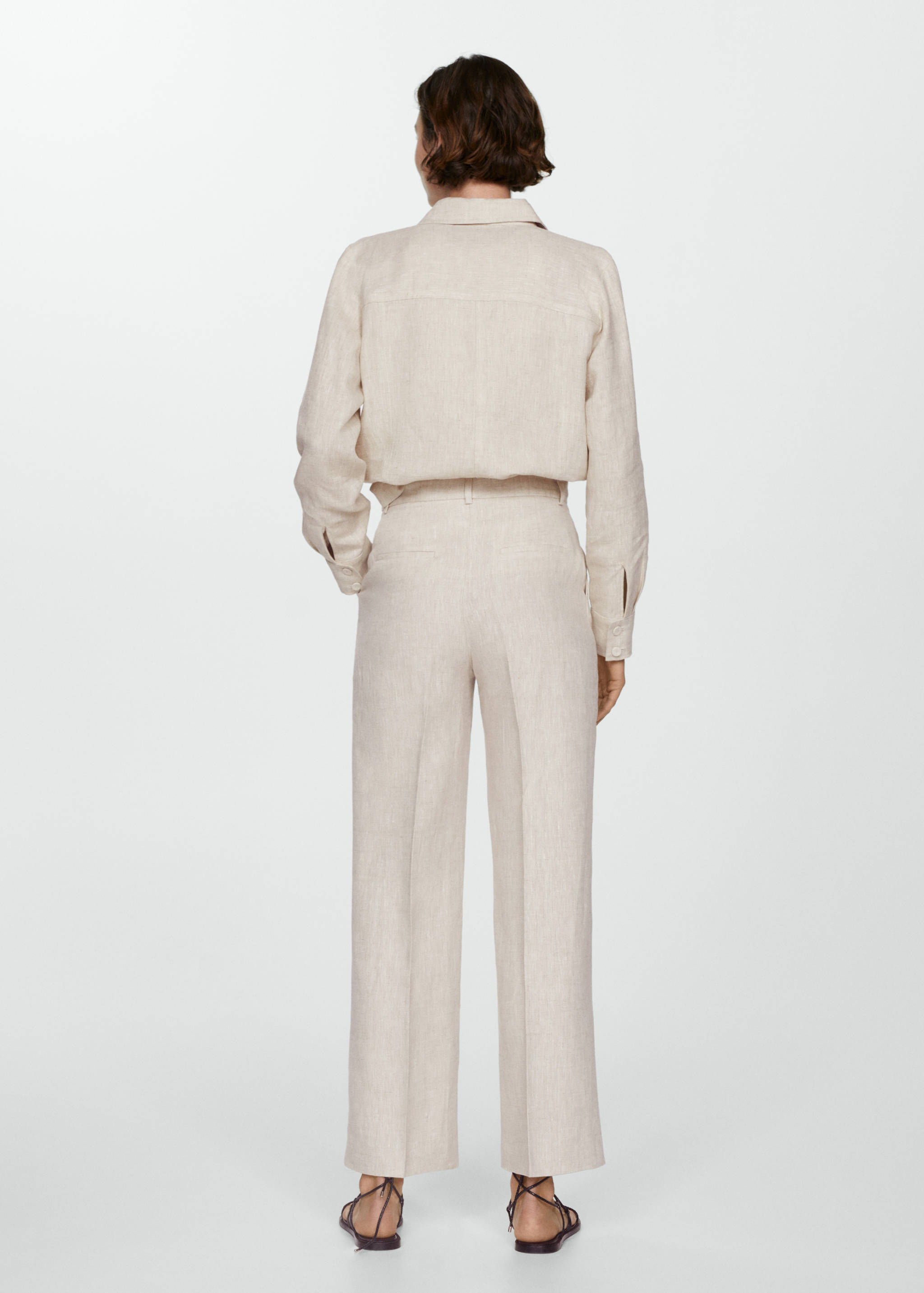 Pantalon droit lin - Verso de l’article