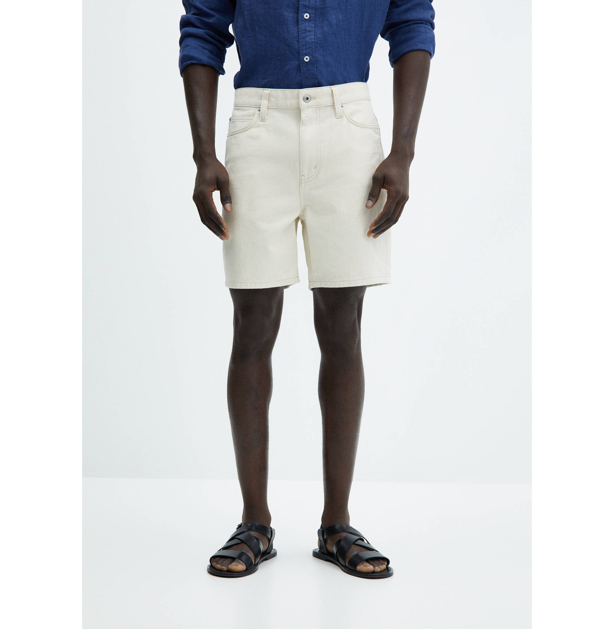 Bermudas denim regular fit - Plano medio