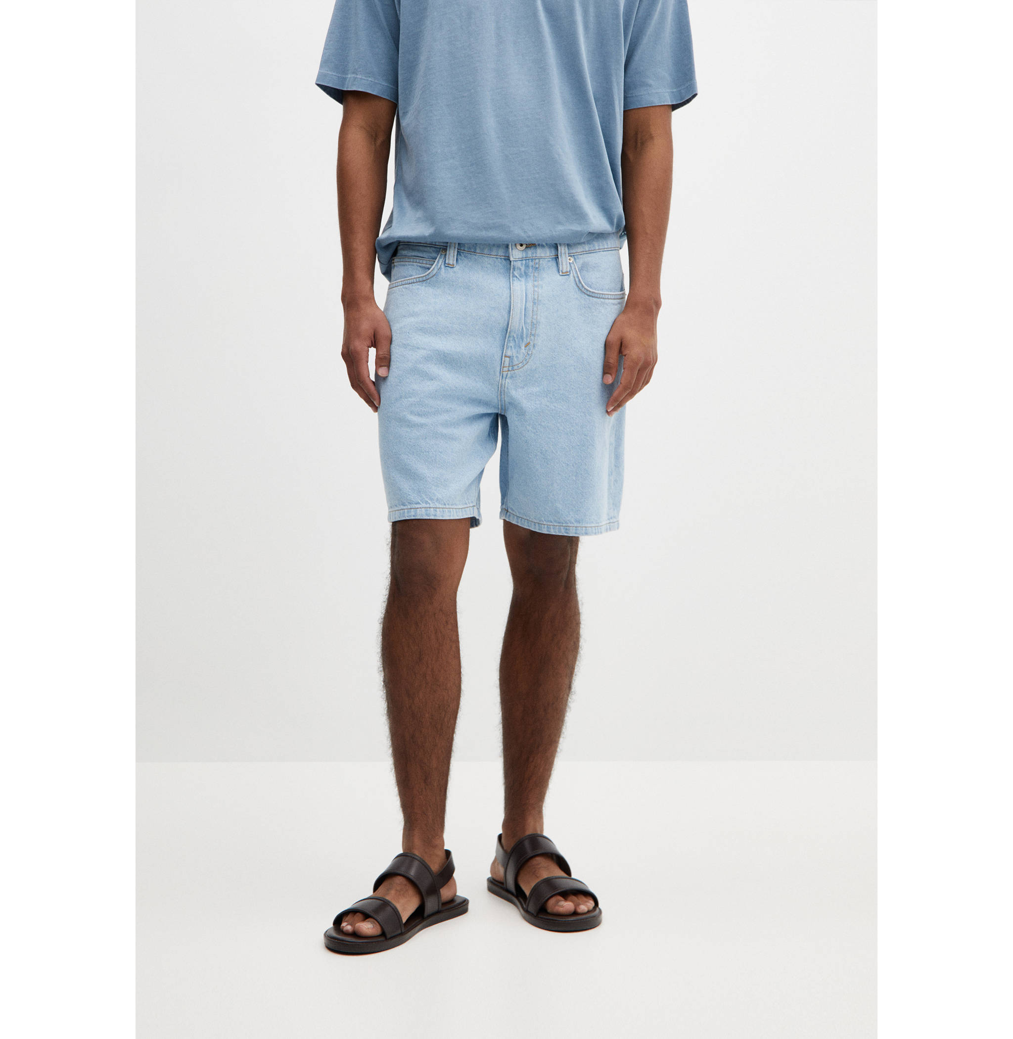 Bermudas denim regular fit - Plano medio