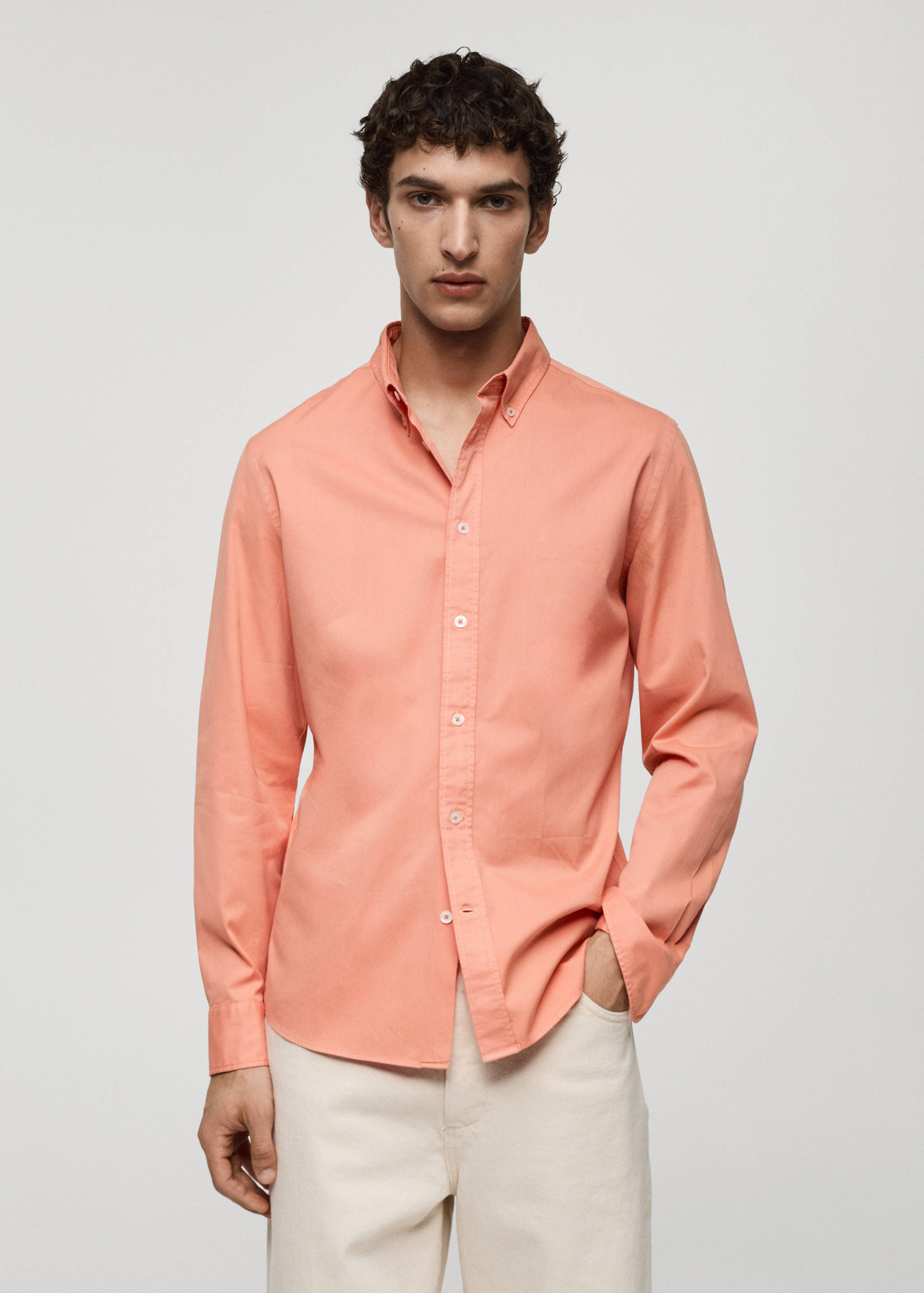 100%棉质常规版型衬衫 - null