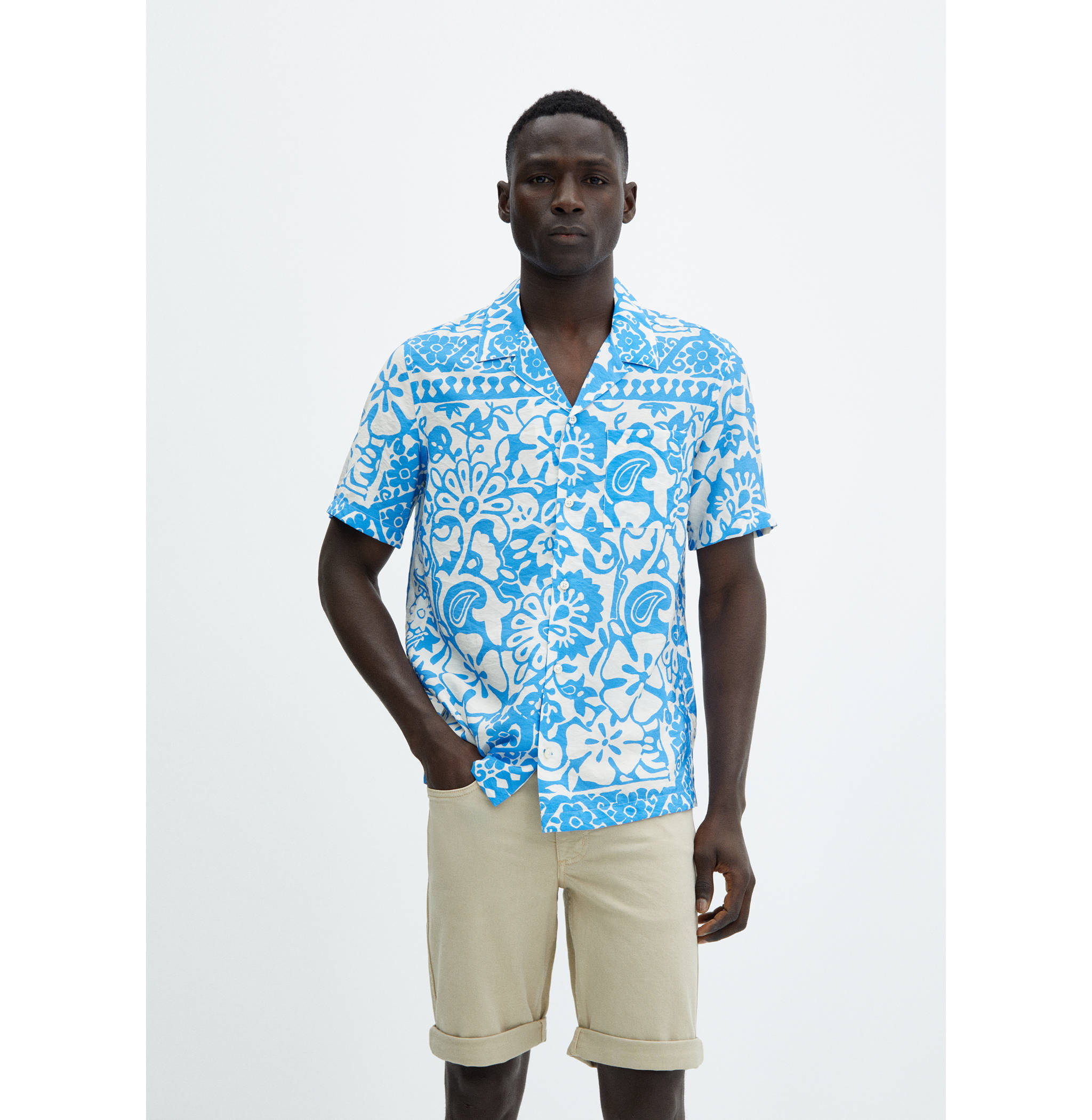 Chemise regular-fit fluide imprimée - Plan moyen