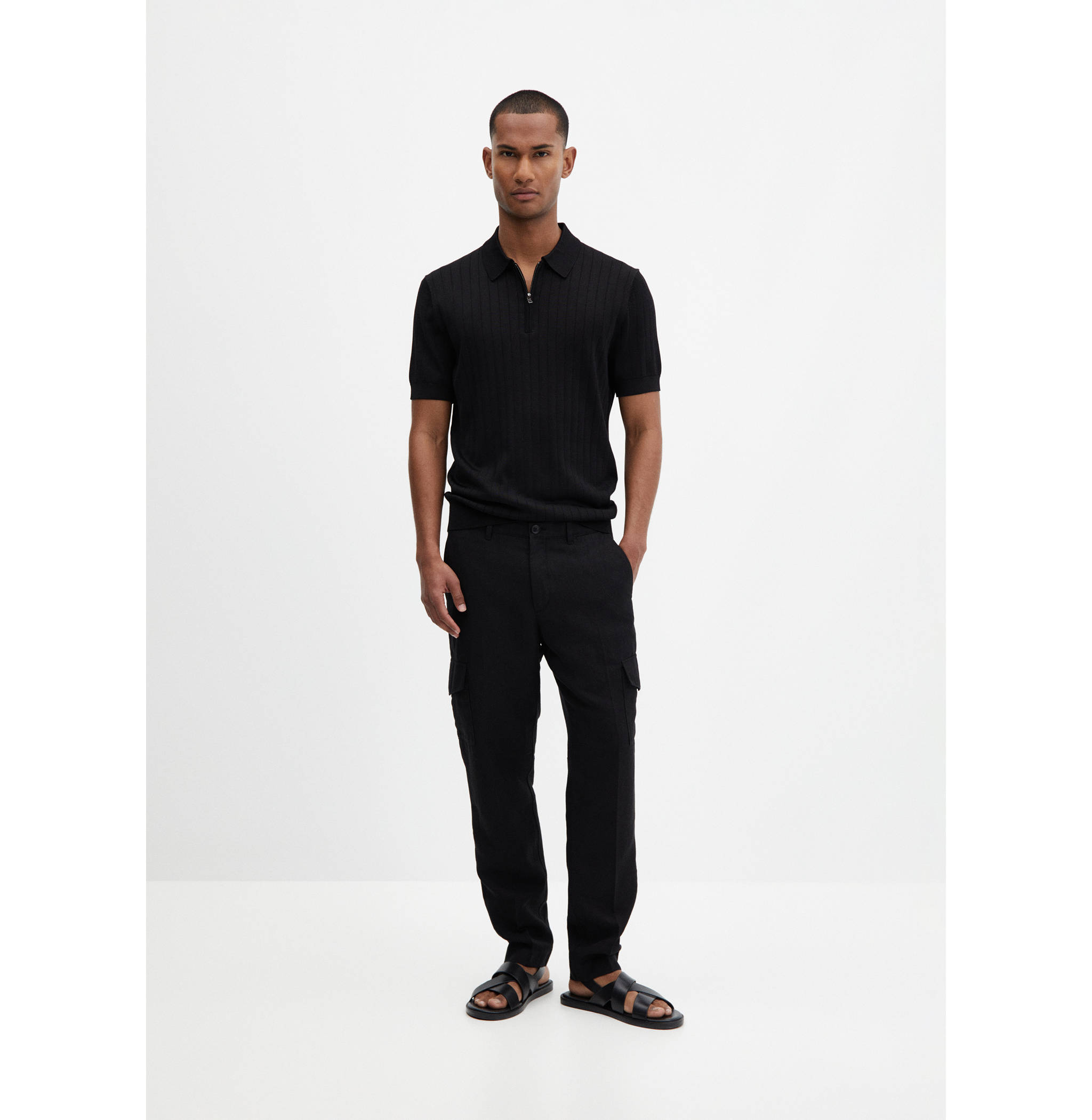 Zip cotton polo shirt - General plane