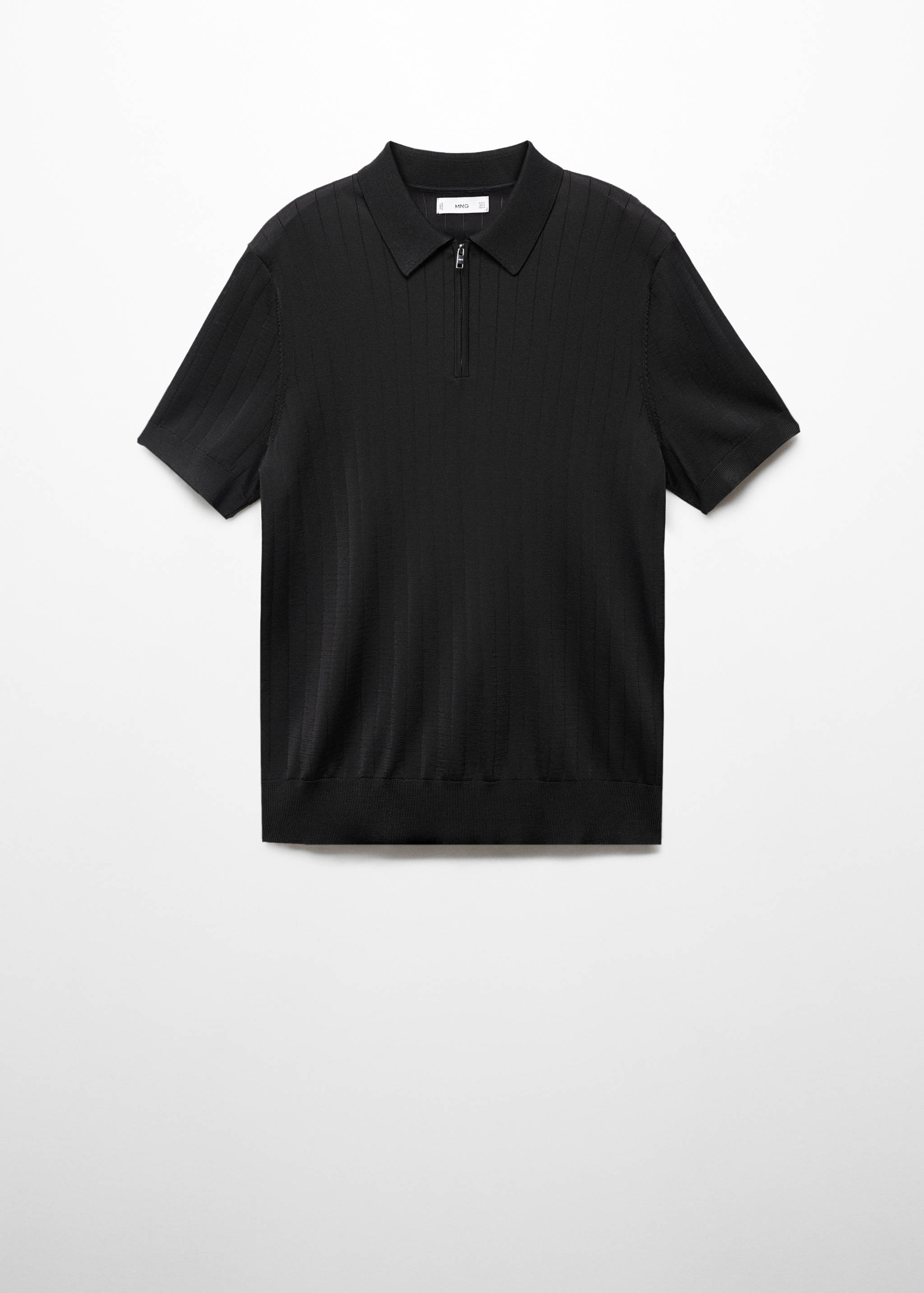 Zip cotton polo shirt - Article without model