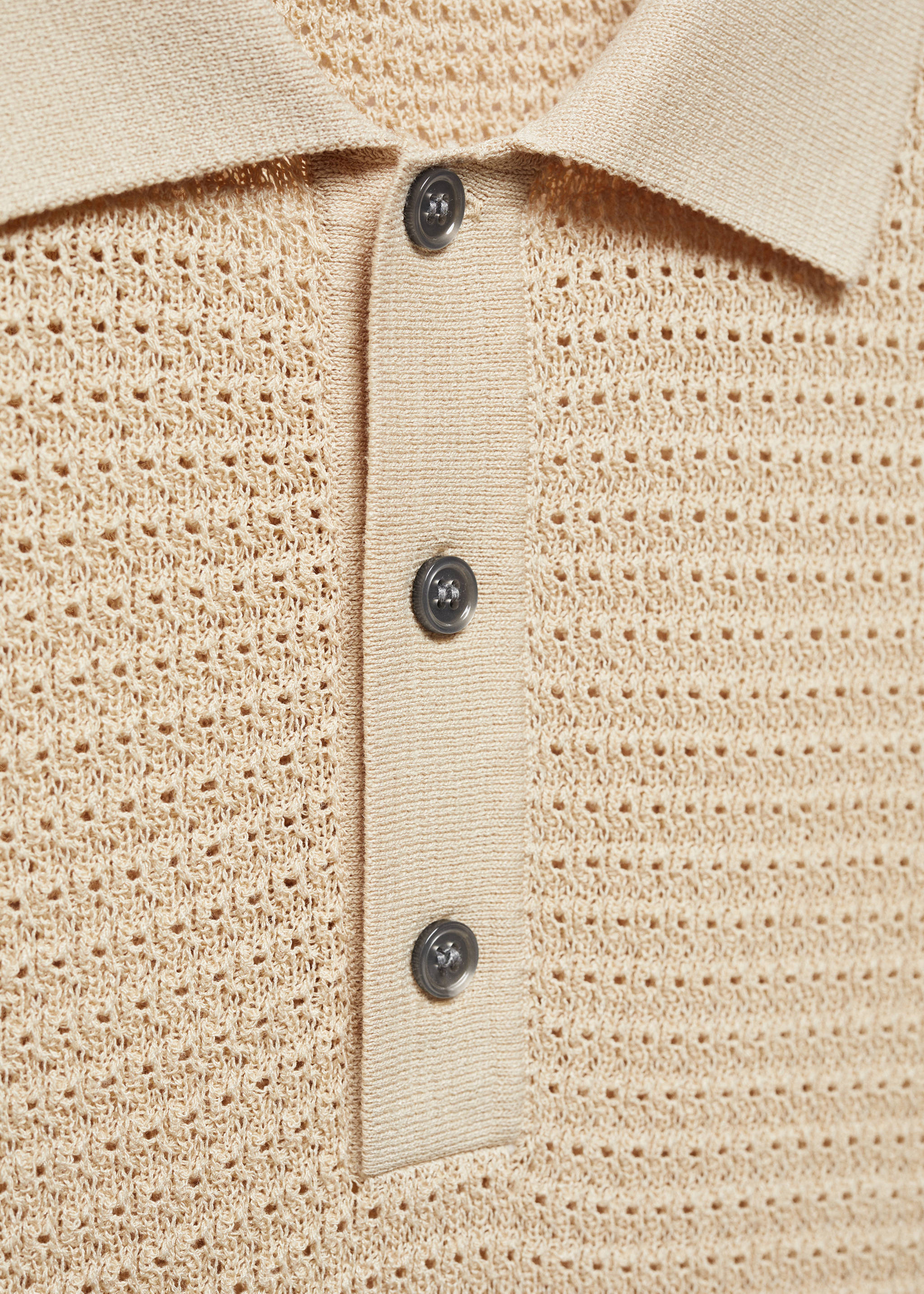 Openwork knit polo - Details of the article 8