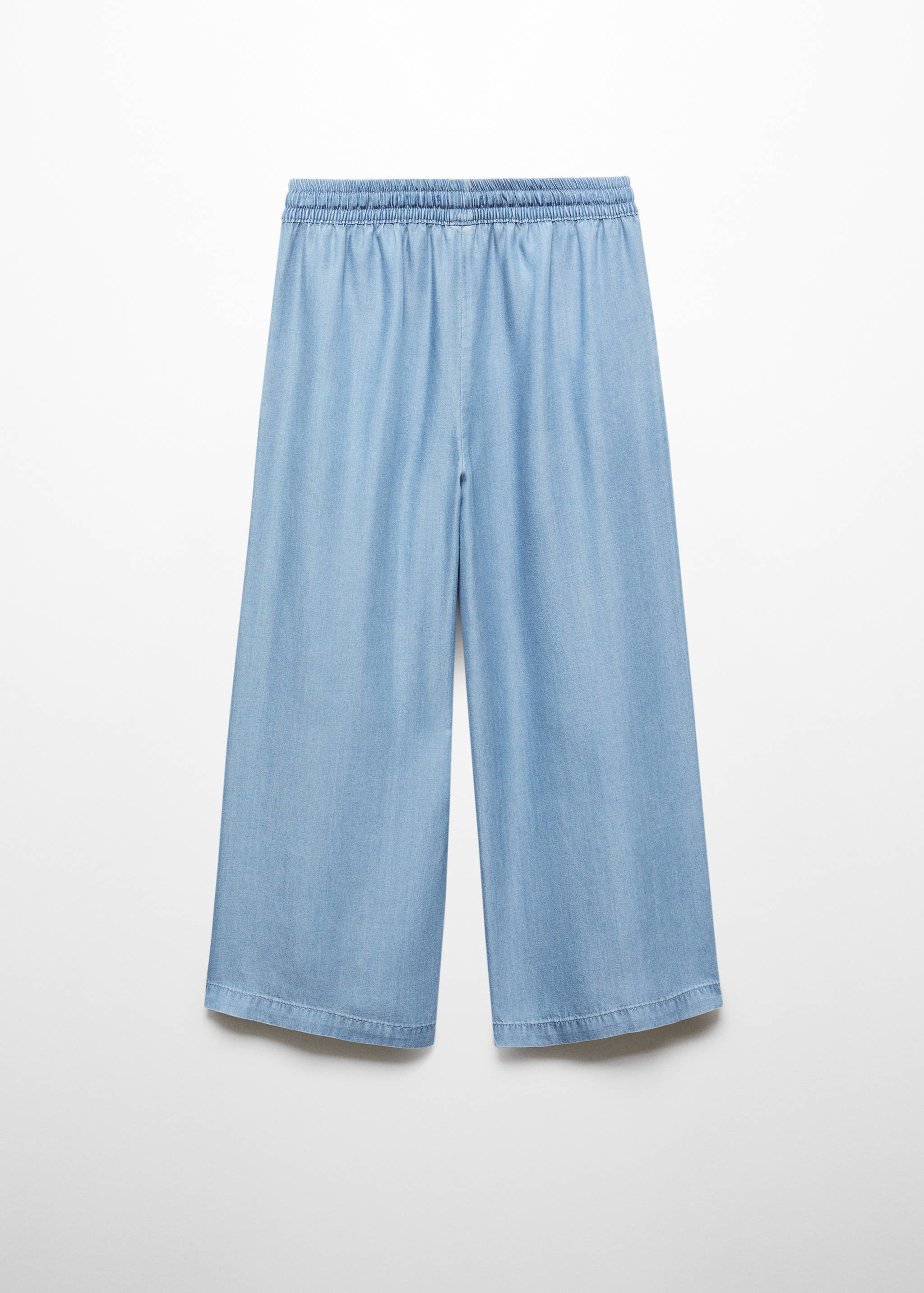 松紧腰带莱赛尔纤维长裤 - null