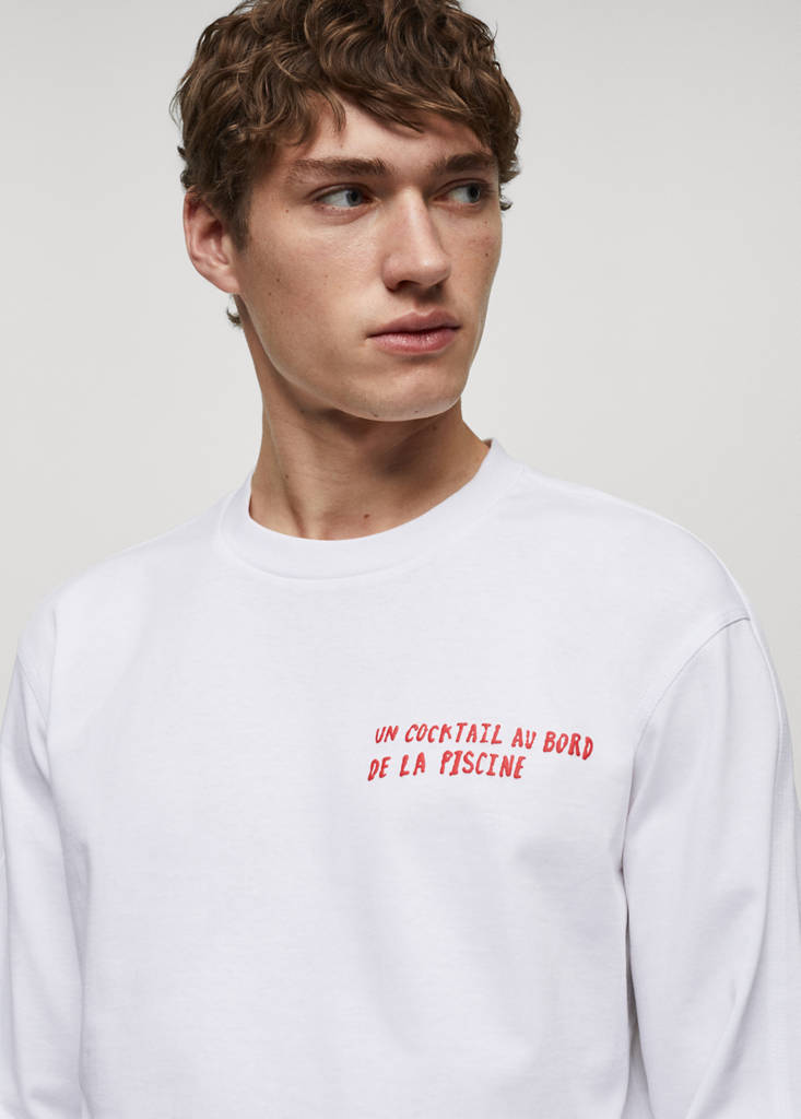 100% cotton sweatshirt with printed drawing - thumbnail 5