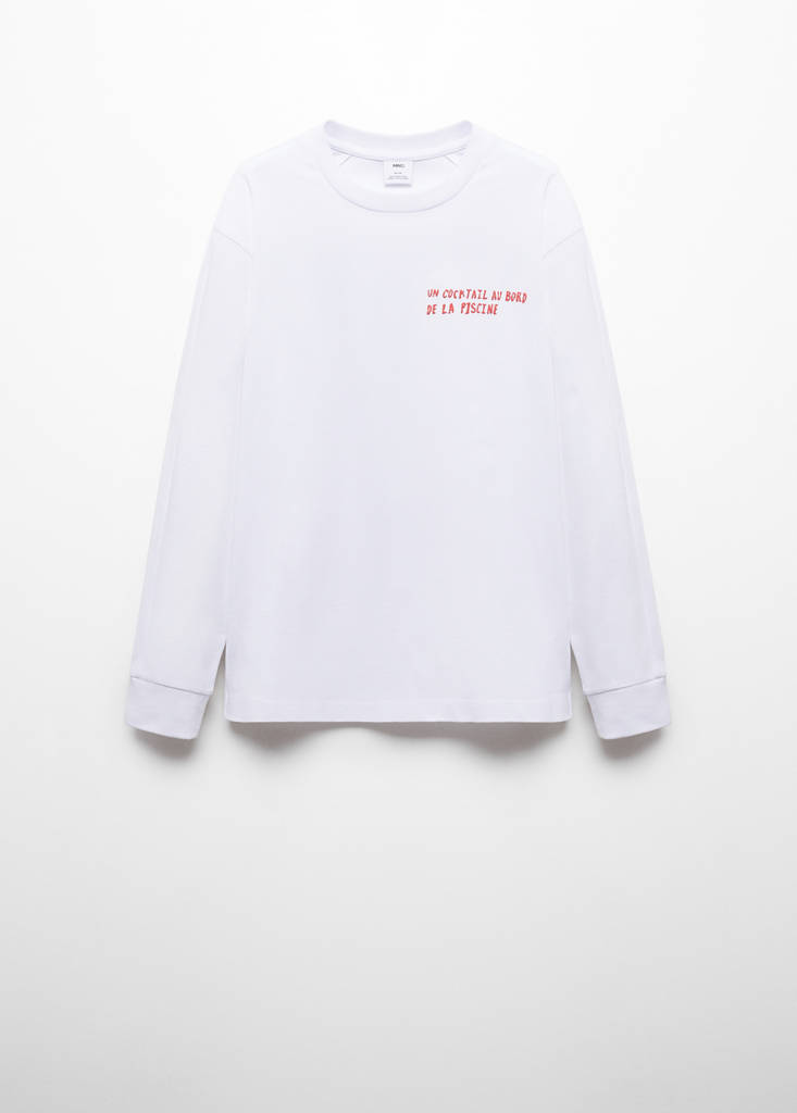 100% cotton sweatshirt with printed drawing - thumbnail 4