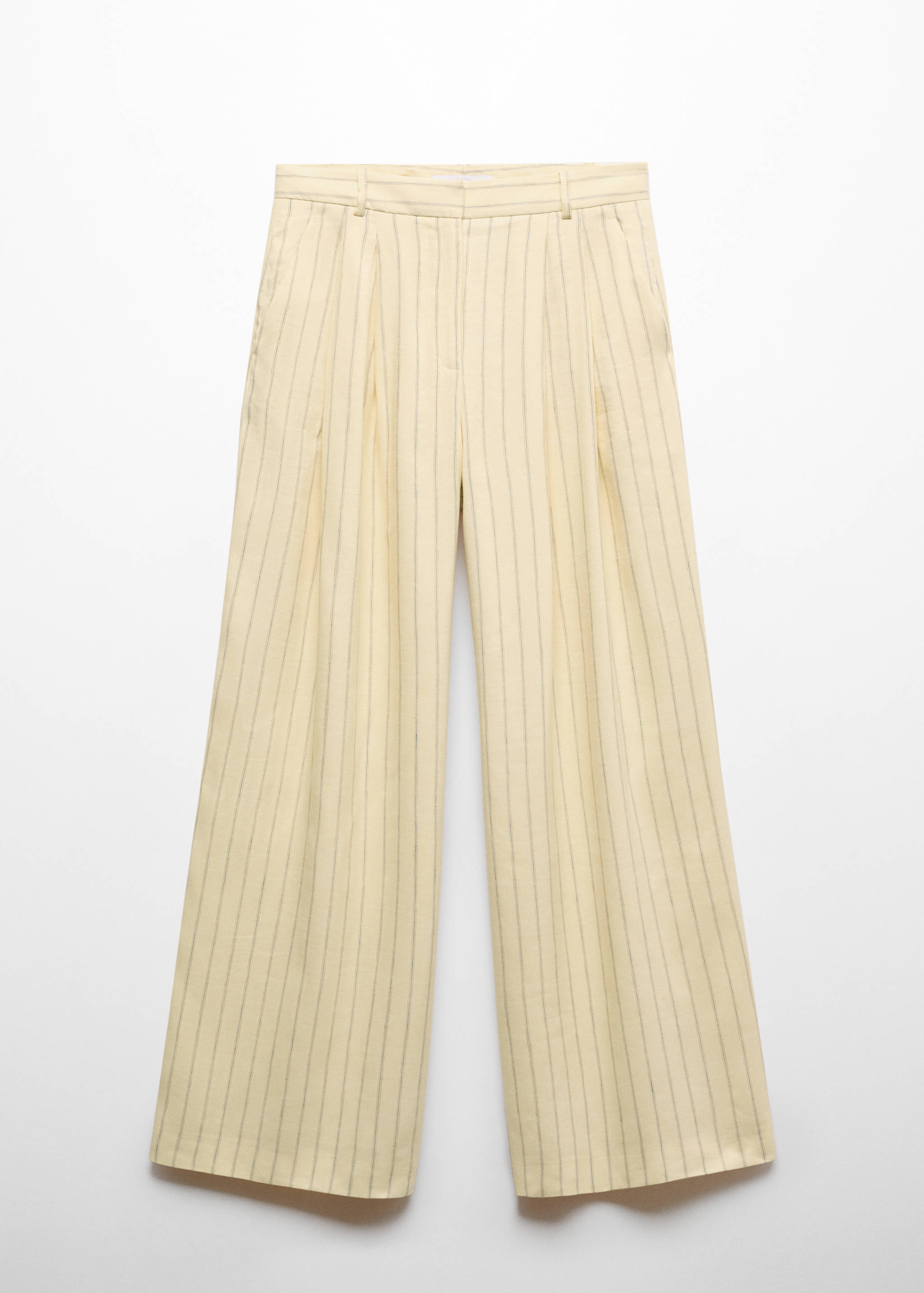 Striped linen-blend trousers - Article without model