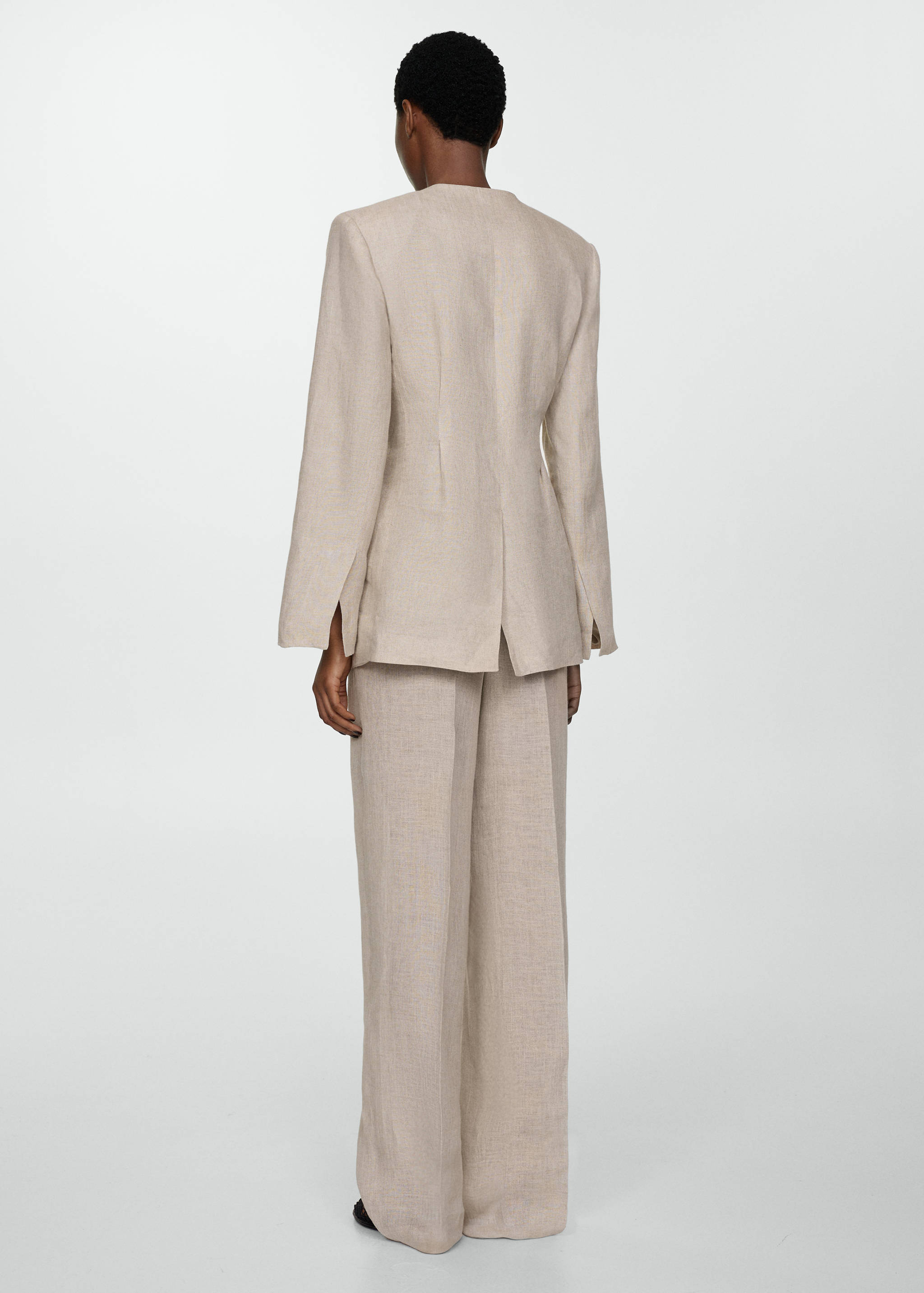 100% linen suit pants - Reverse of the article