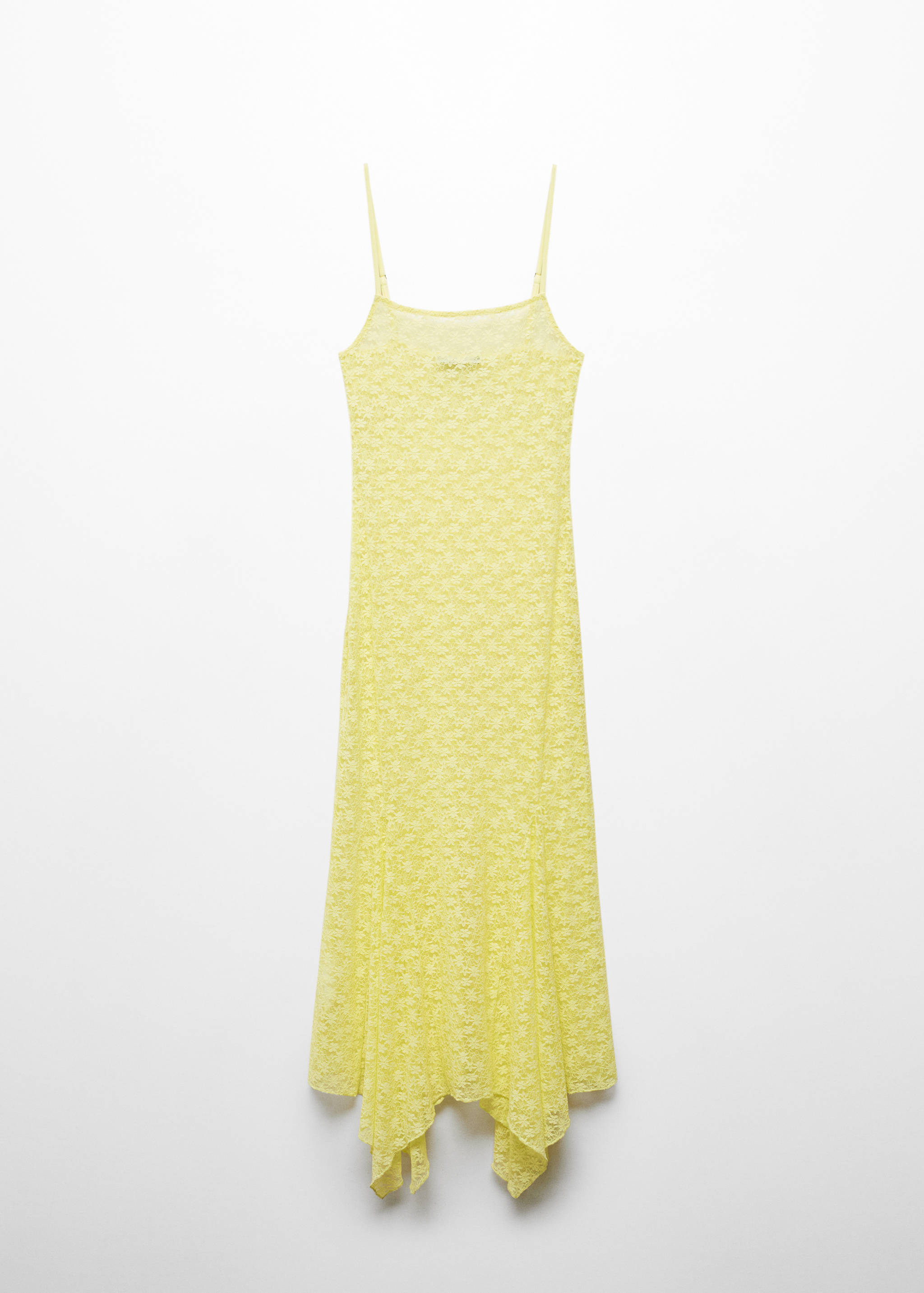 Floral lace dress with asymmetrical hem - Article without model