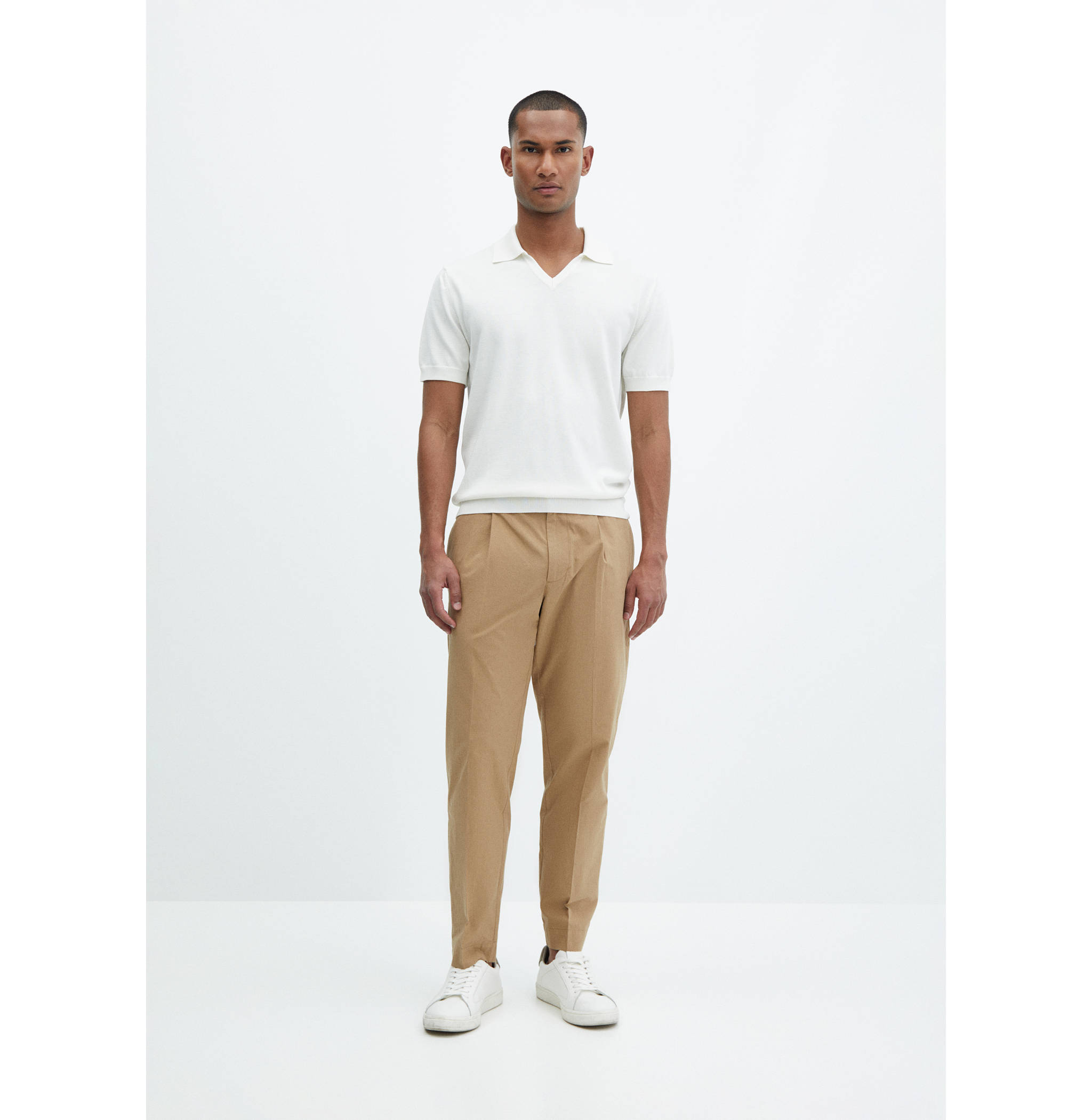 100% cotton knitted polo shirt - General plane