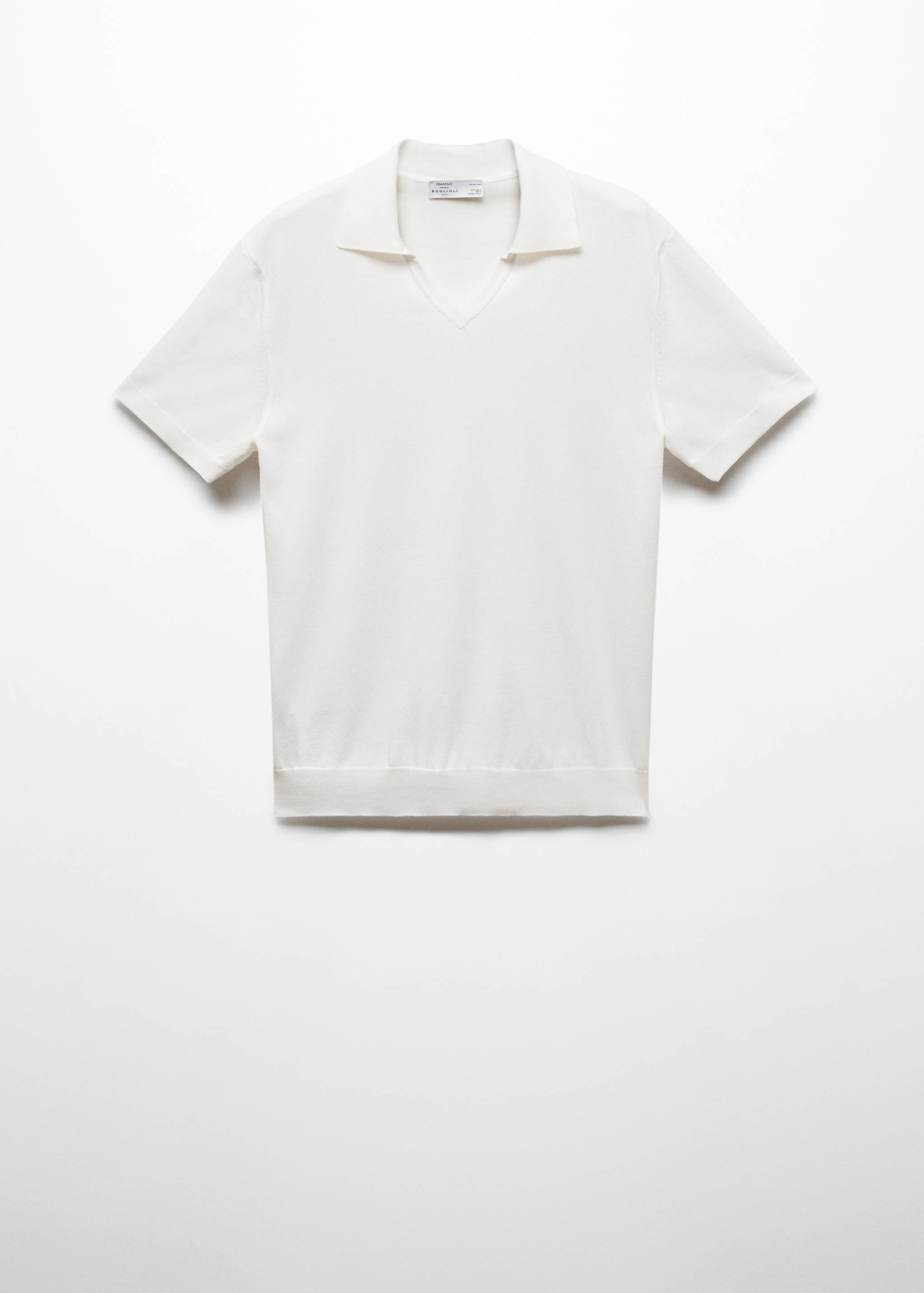 100% cotton knitted polo shirt - Article without model