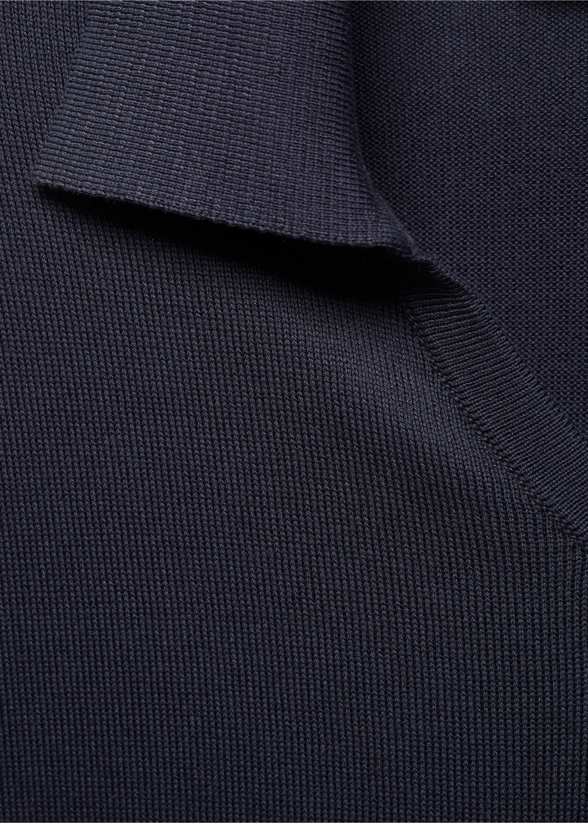 100% cotton knitted polo shirt - Details of the article 8, Dark Navy. Ref: 67067912-00.
