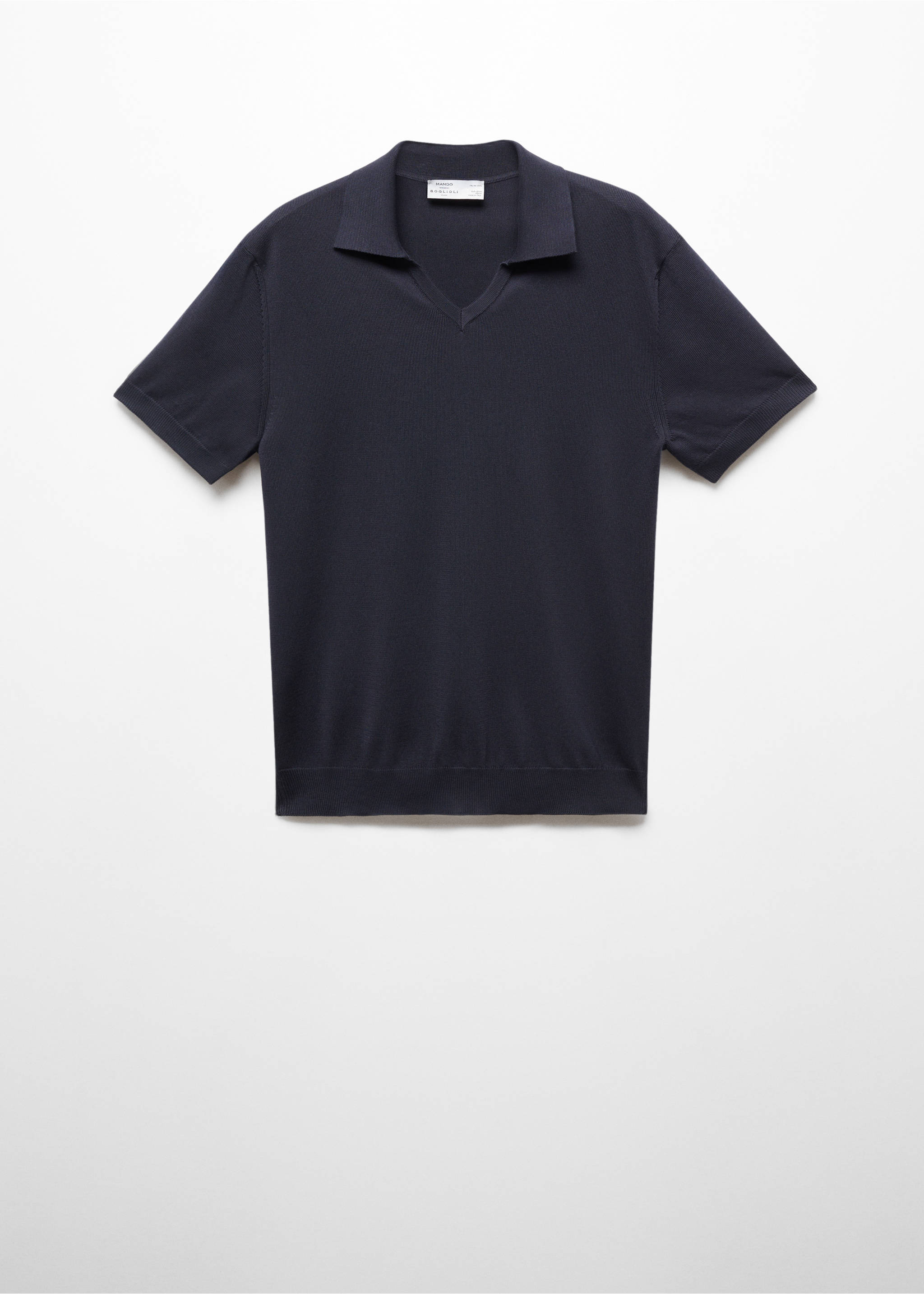 100% cotton knitted polo shirt - Article without model, Dark Navy. Ref: 67067912-00.