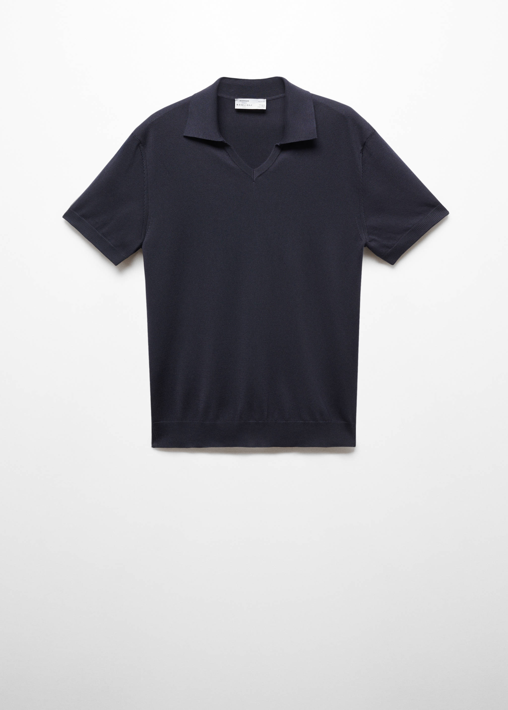 100% cotton knitted polo shirt - Article without model