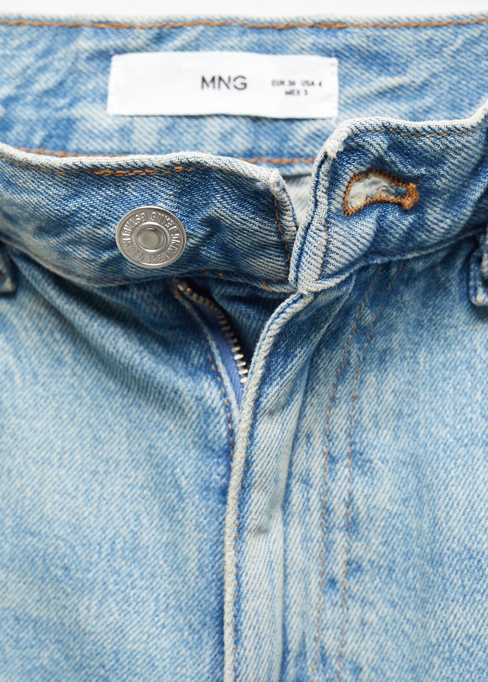 Oversized denim bermuda shorts - Details of the article 8