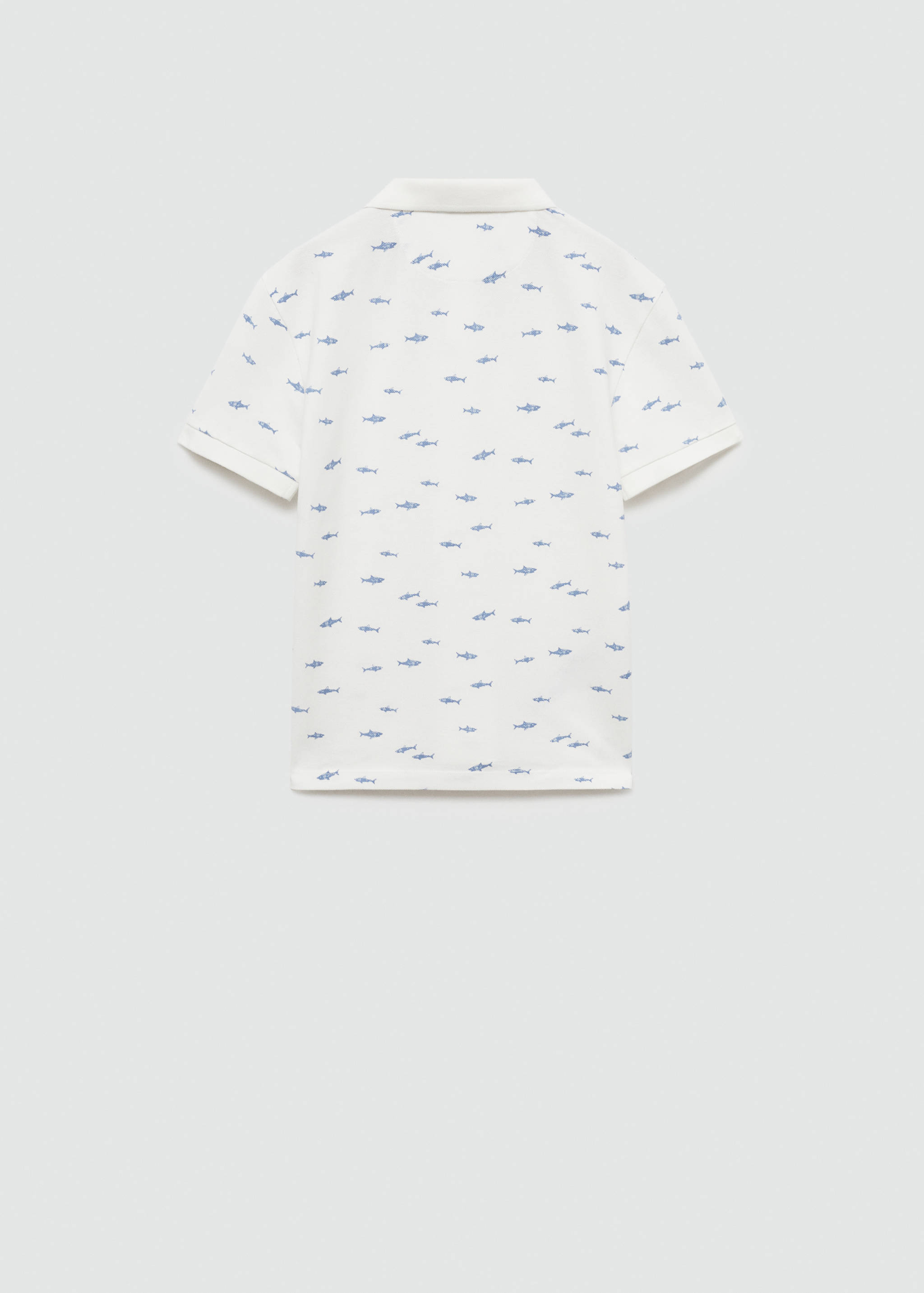 Shark-print polo shirt - Reverse of the article