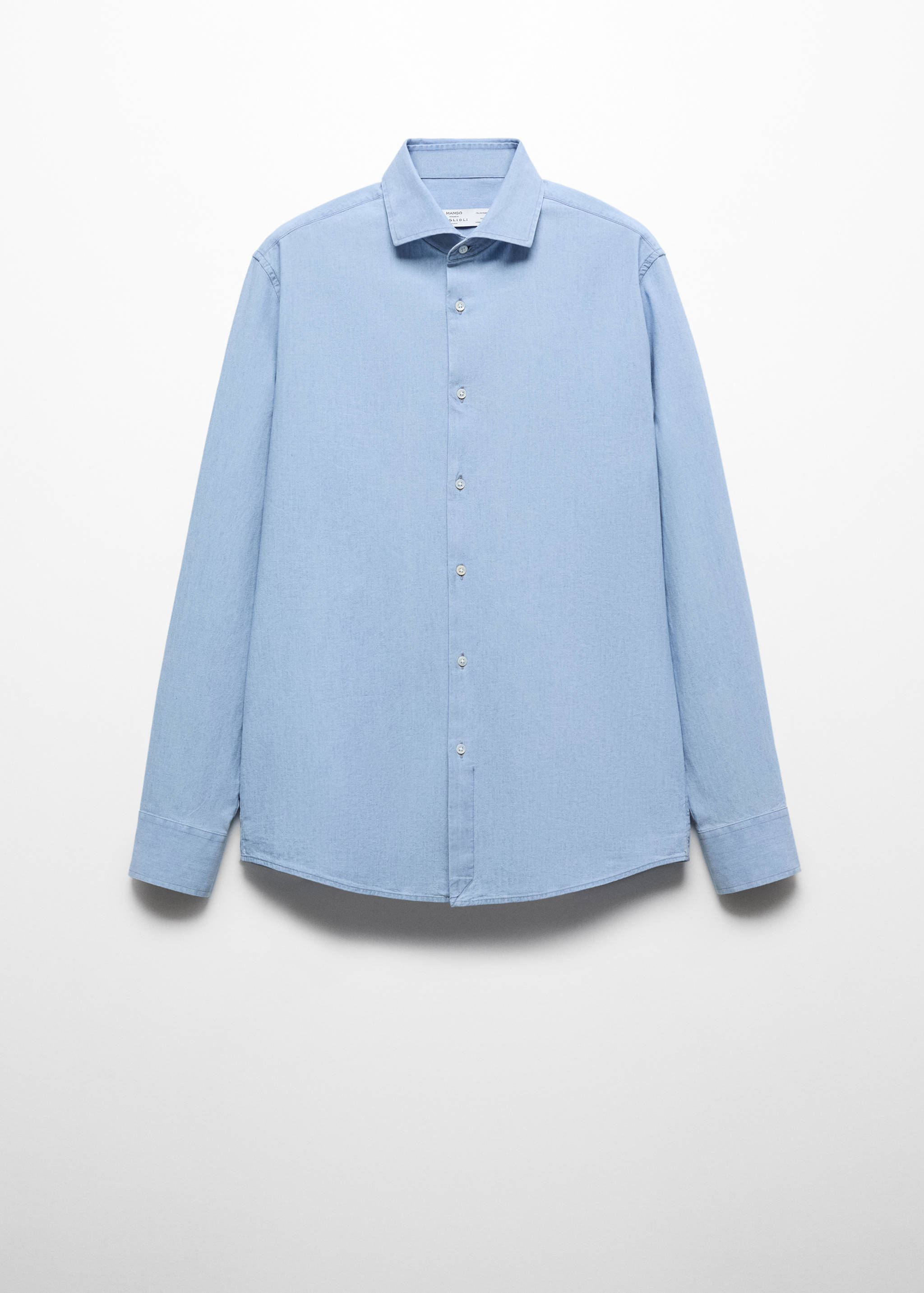 Chemise slim-fit 100 % coton indigo - Article sans modèle
