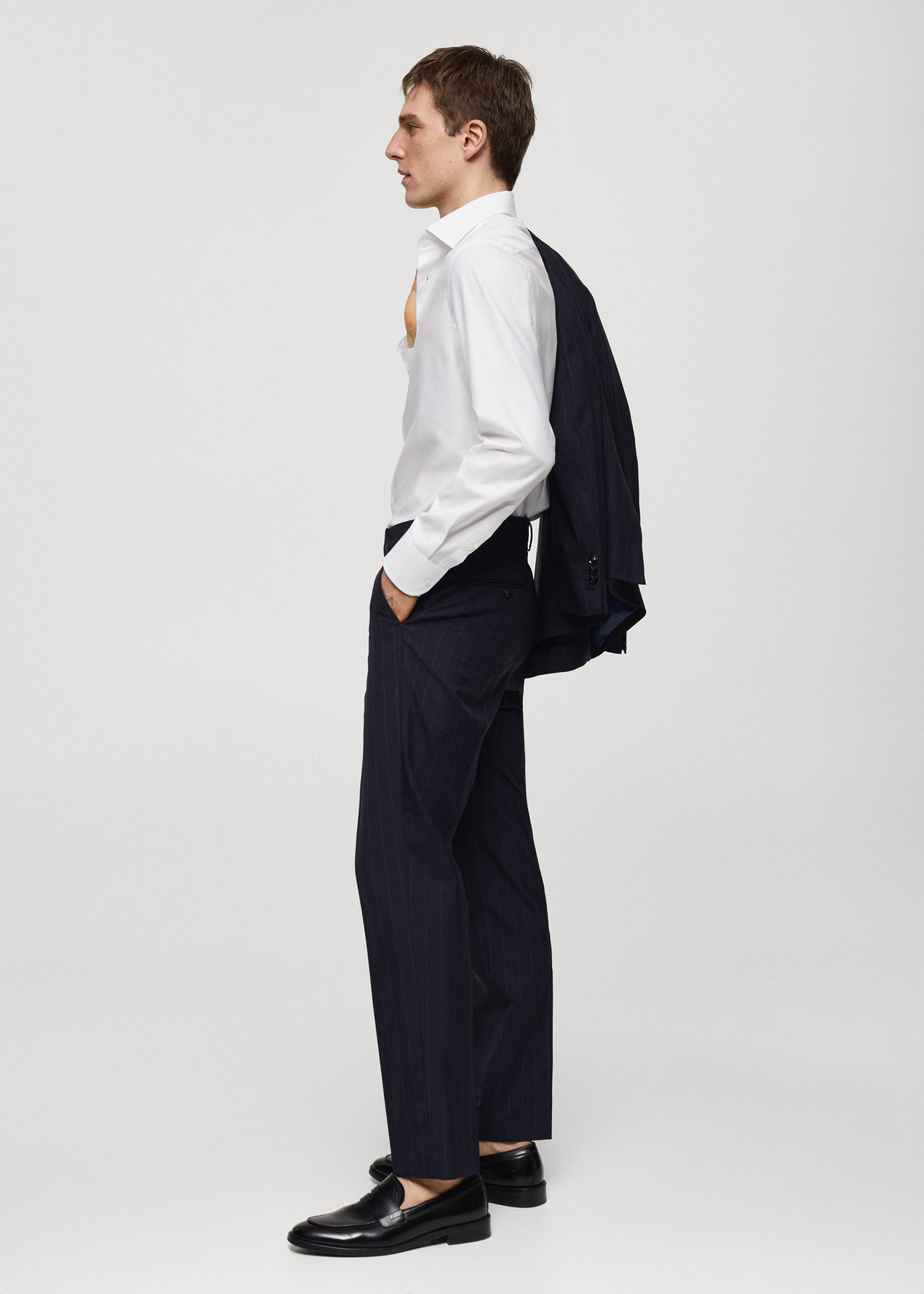 100% cotton slim-fit twill shirt - Details of the article 2