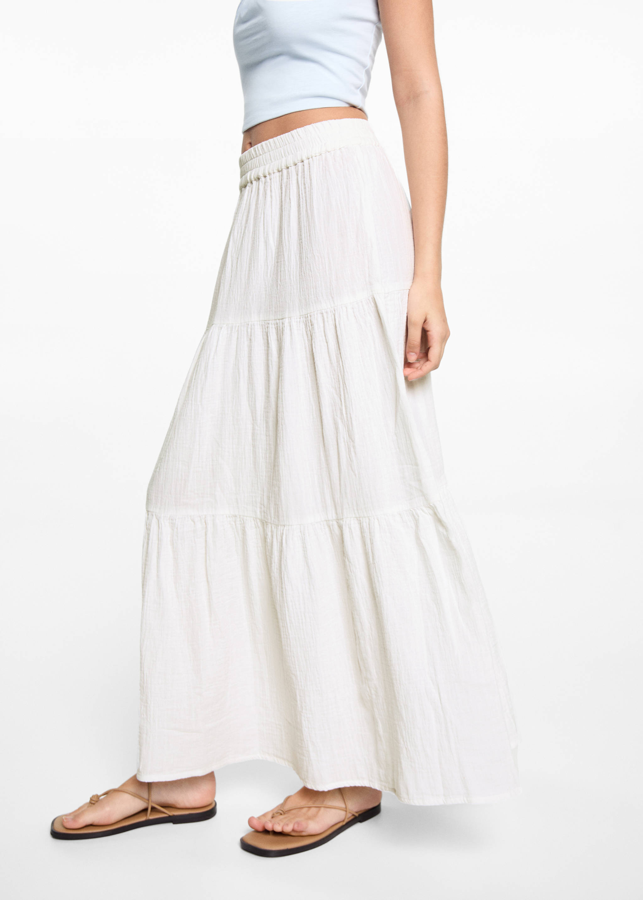 Pamuklu kloş uzun etek - Ürün detayı 6