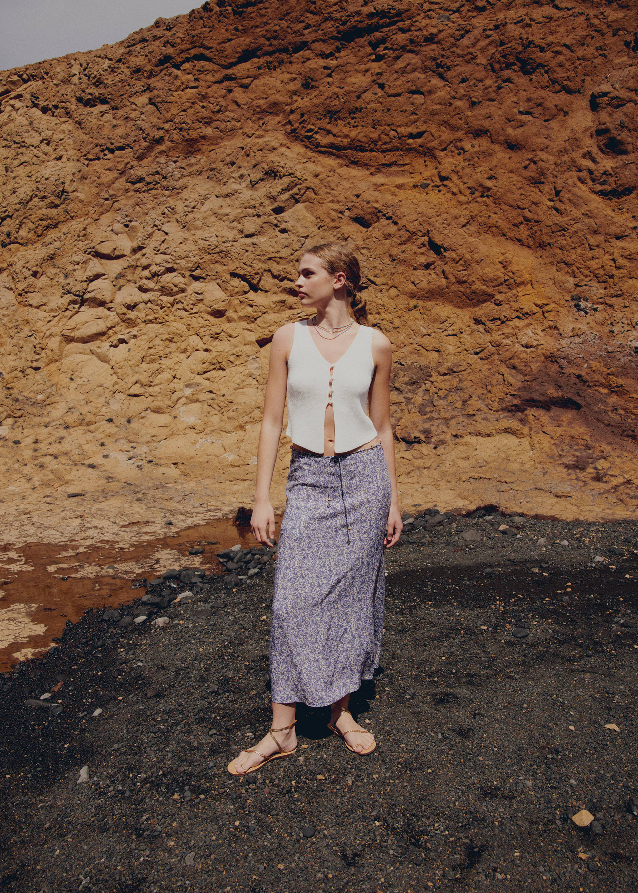 Falda midi estampada - Detalle del artículo 5