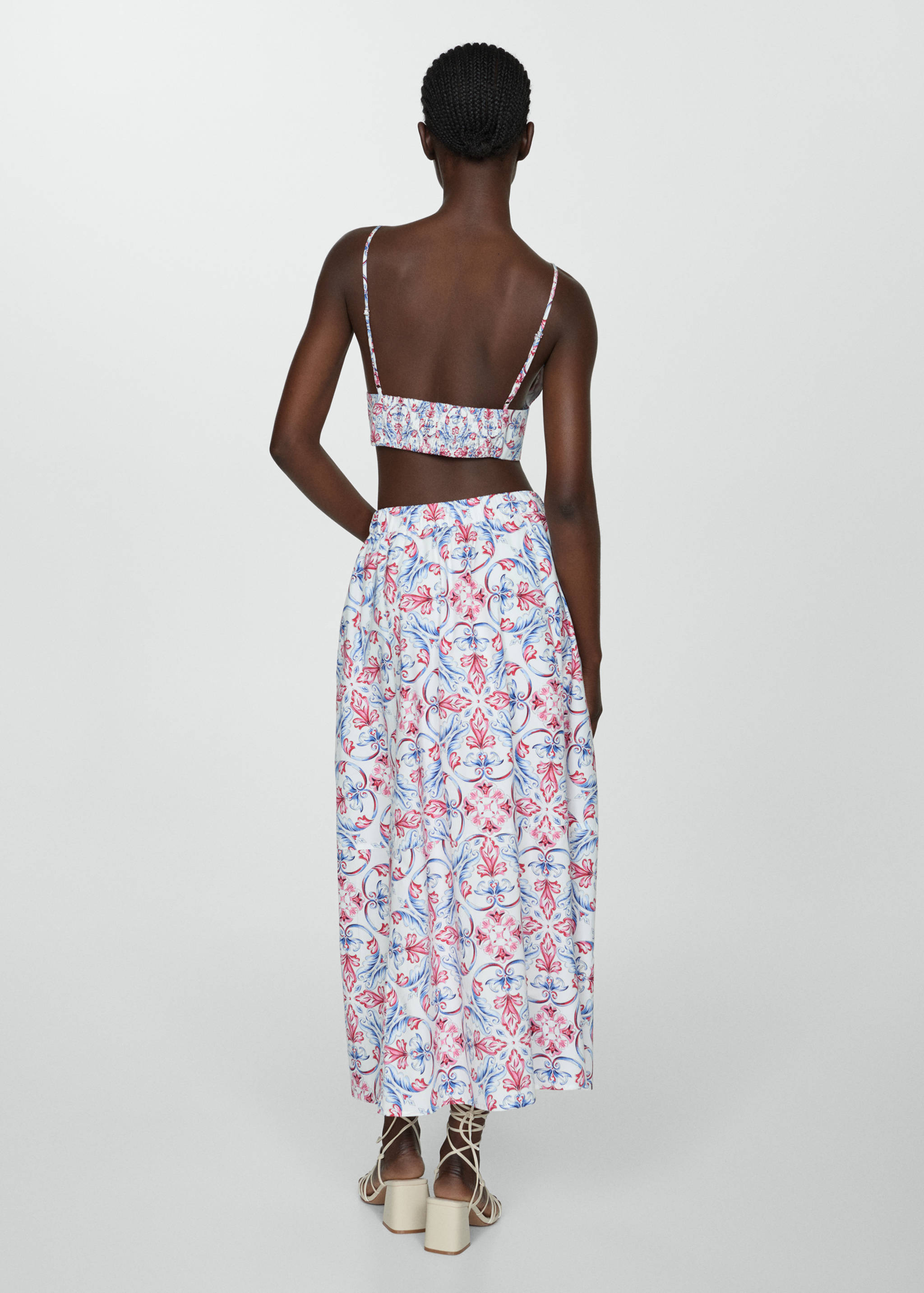 Printed crop top - Reverse of the article