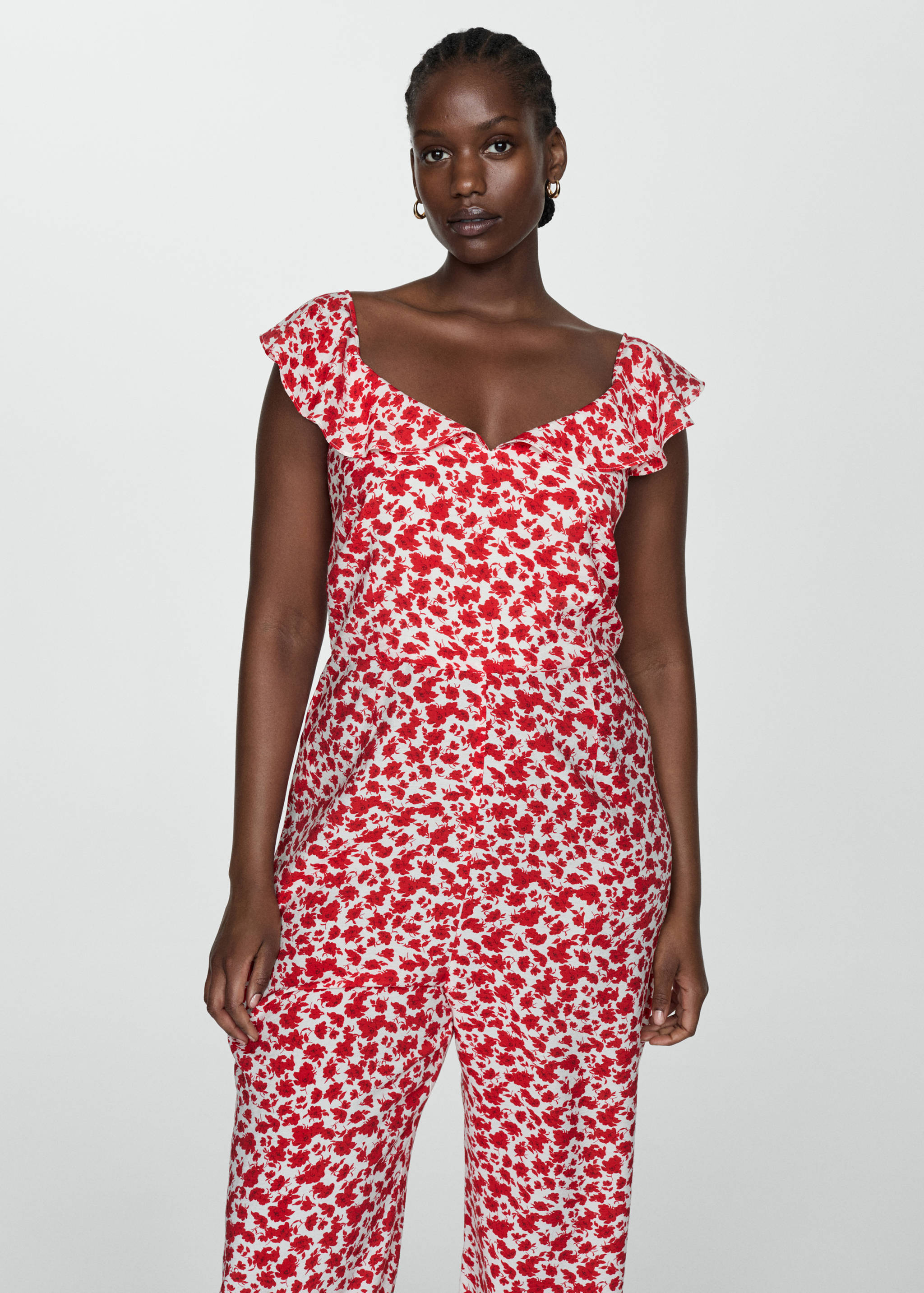 Floral-print long jumpsuit - Details of the article 5