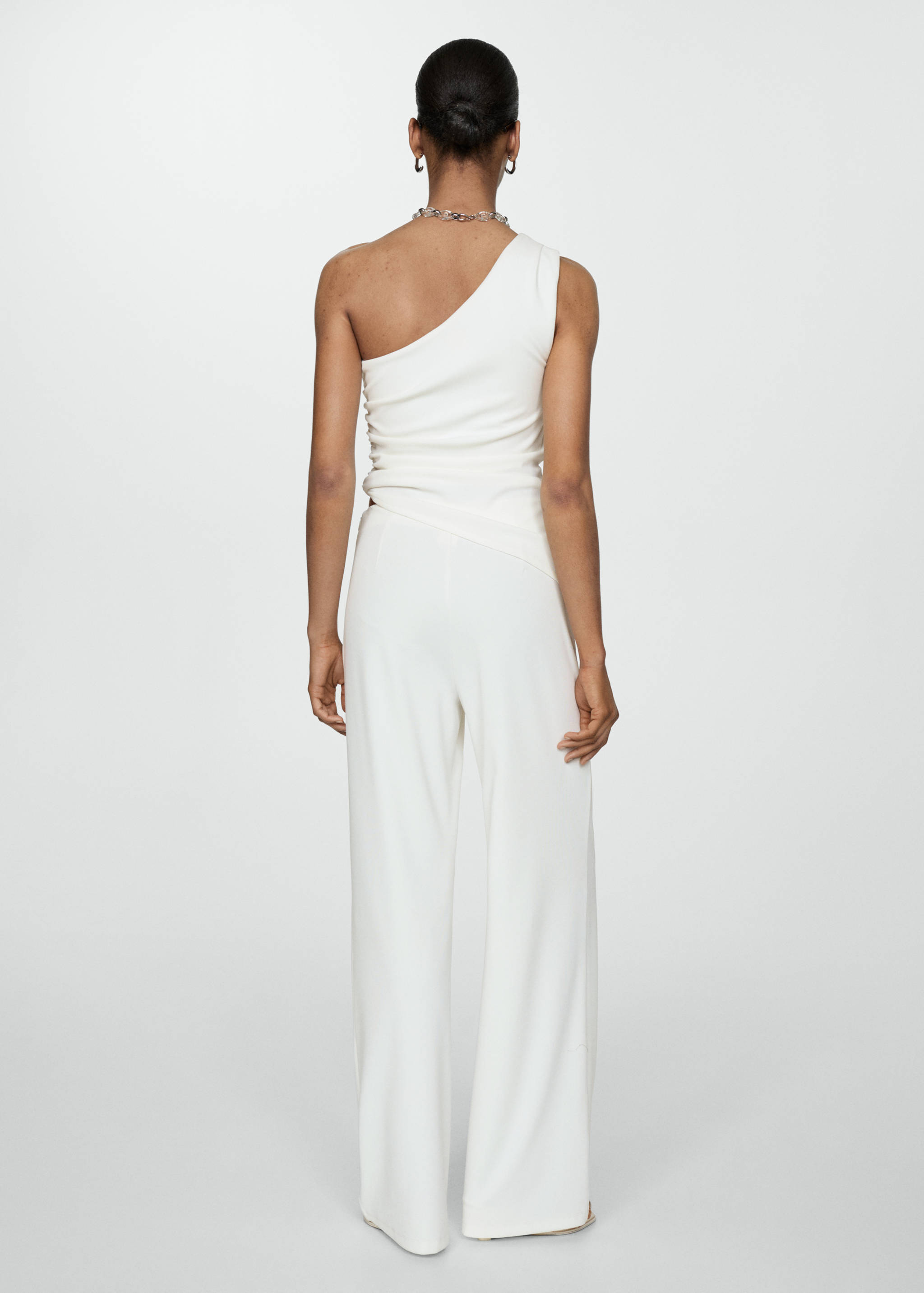 Flowy straight-fit trousers - Reverse of the article