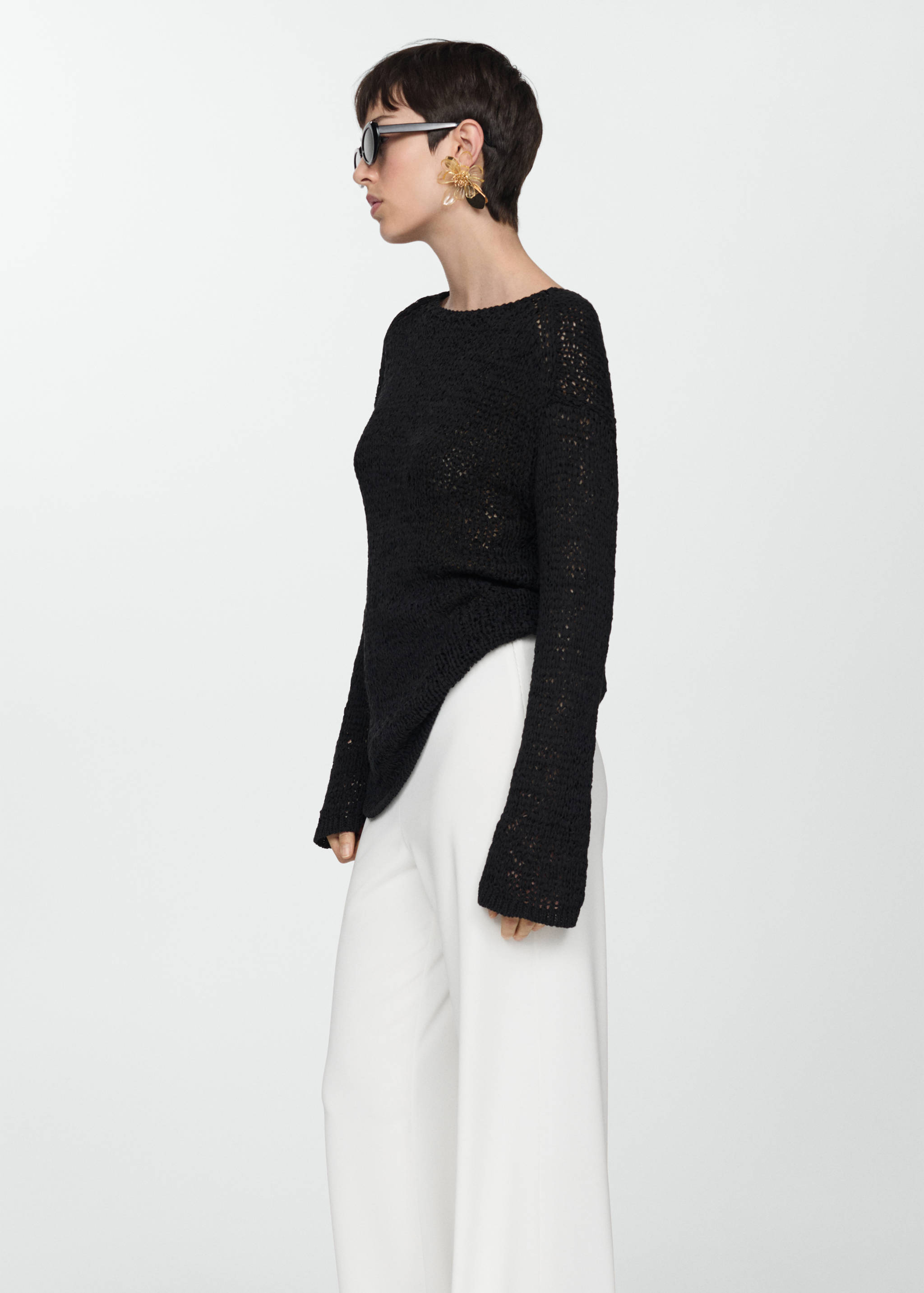 Flowy straight-fit trousers - Details of the article 2