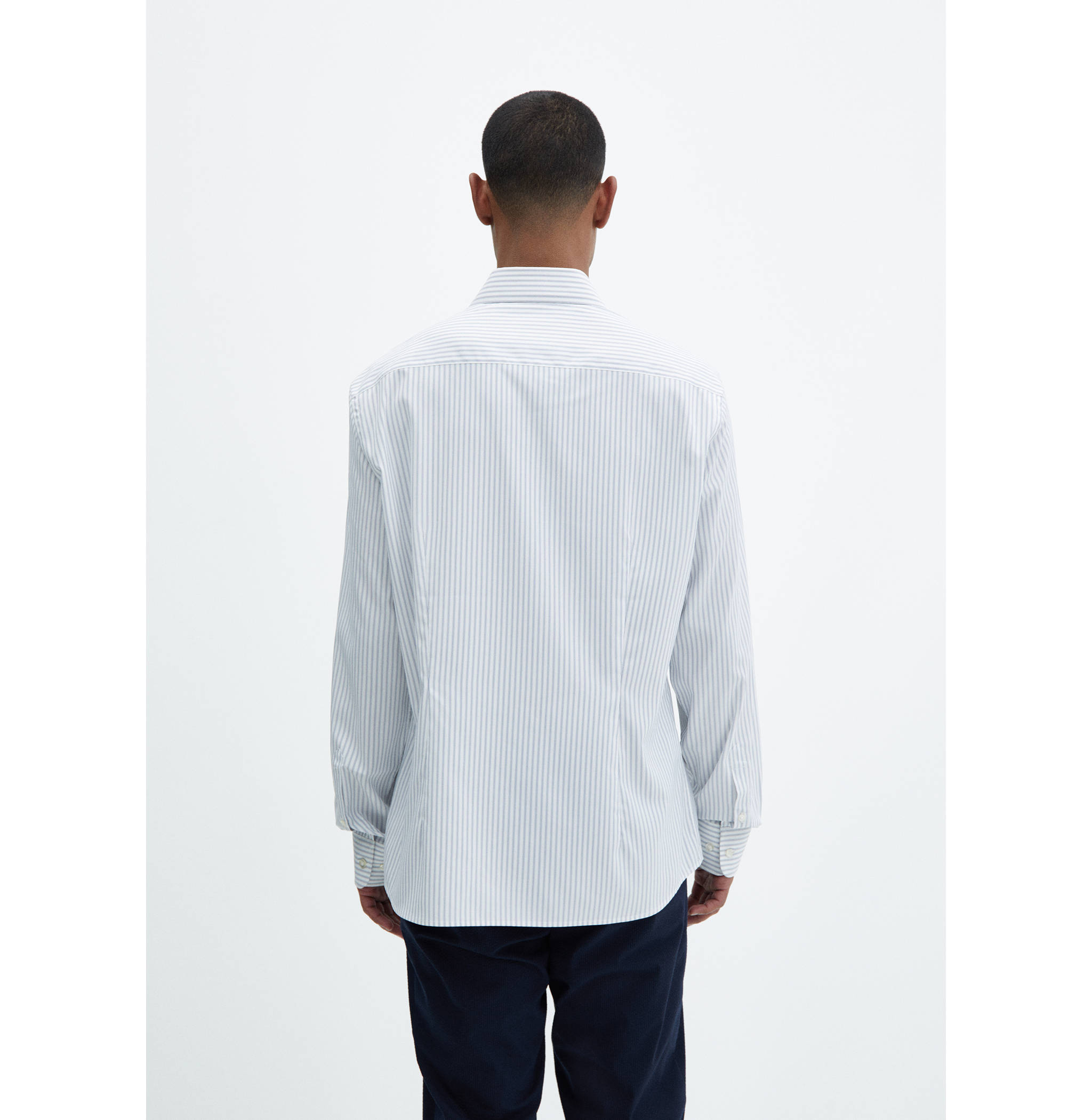 Camisa slim fit rayas tejido stretch - Reverso del artículo