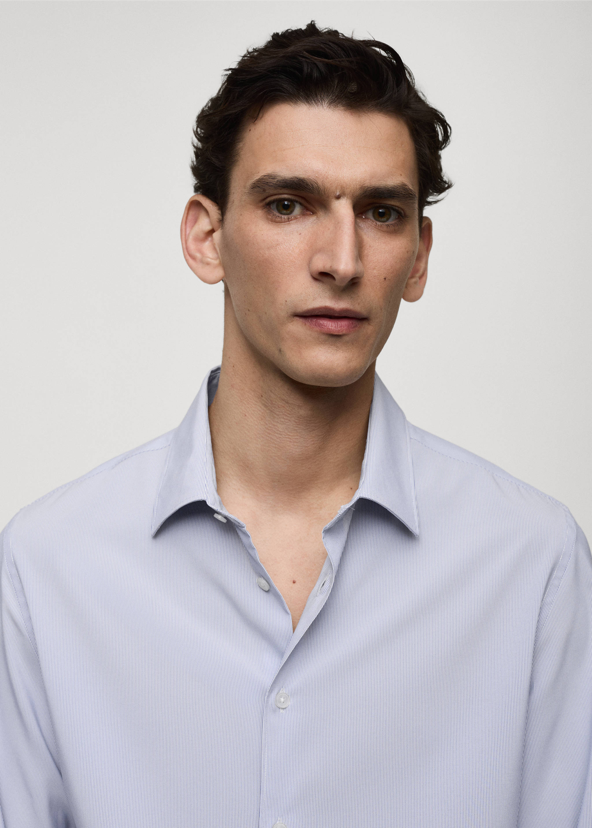 Camisa slim fit rayas tejido stretch - Detalle del artículo 1