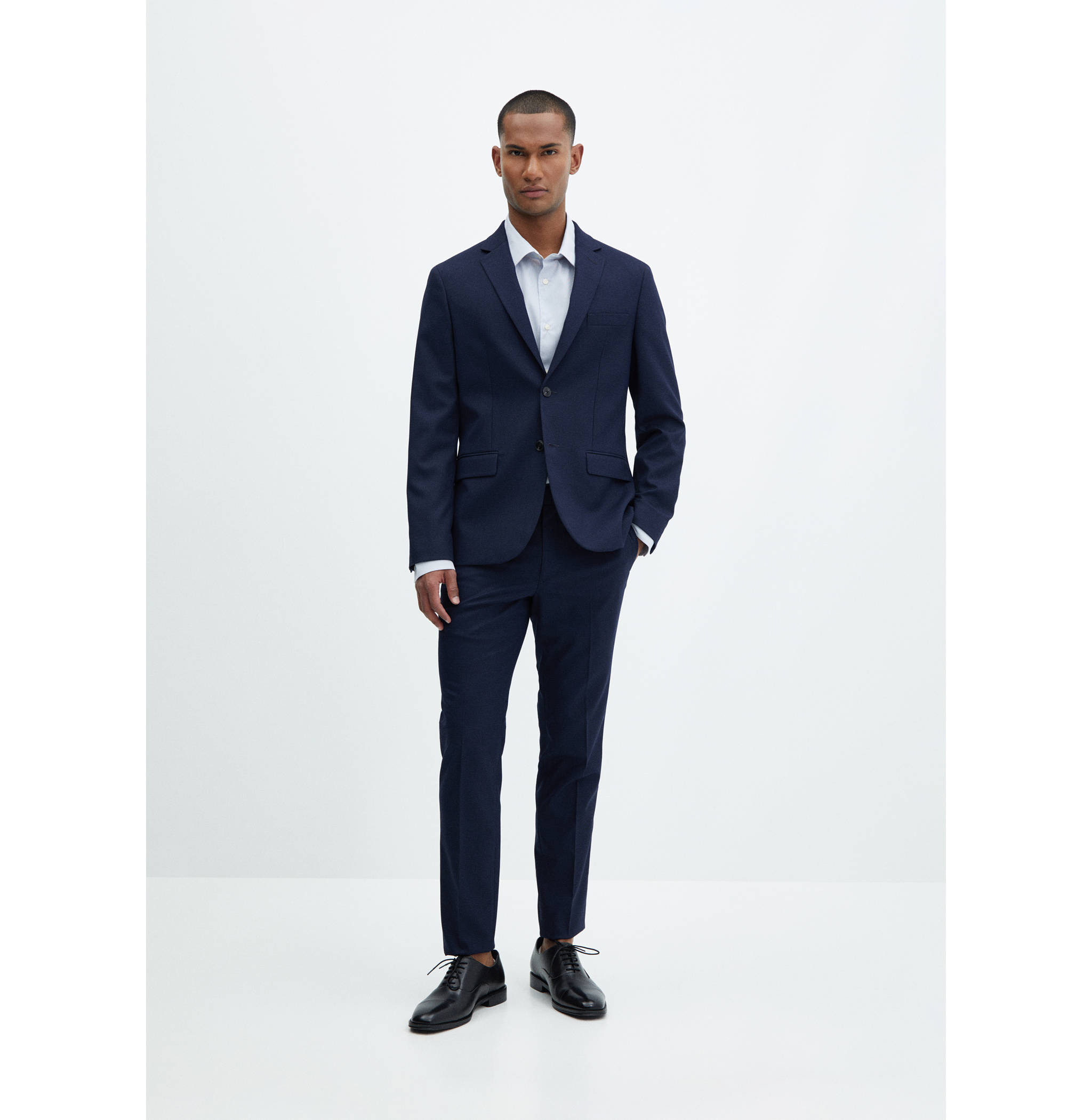 Camisa slim fit rayas tejido stretch - Plano general