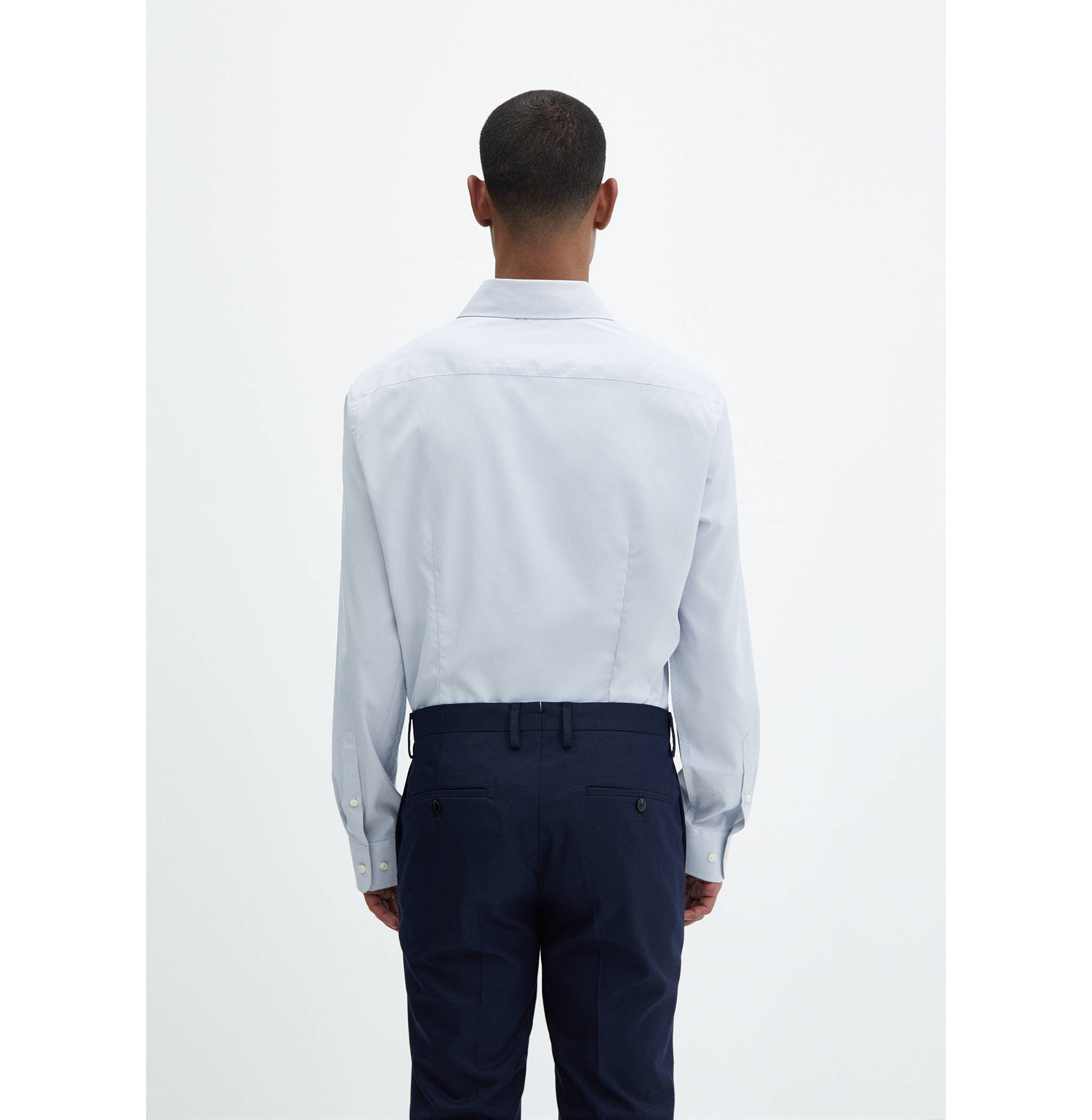 Camisa slim fit rayas tejido stretch - Reverso del artículo