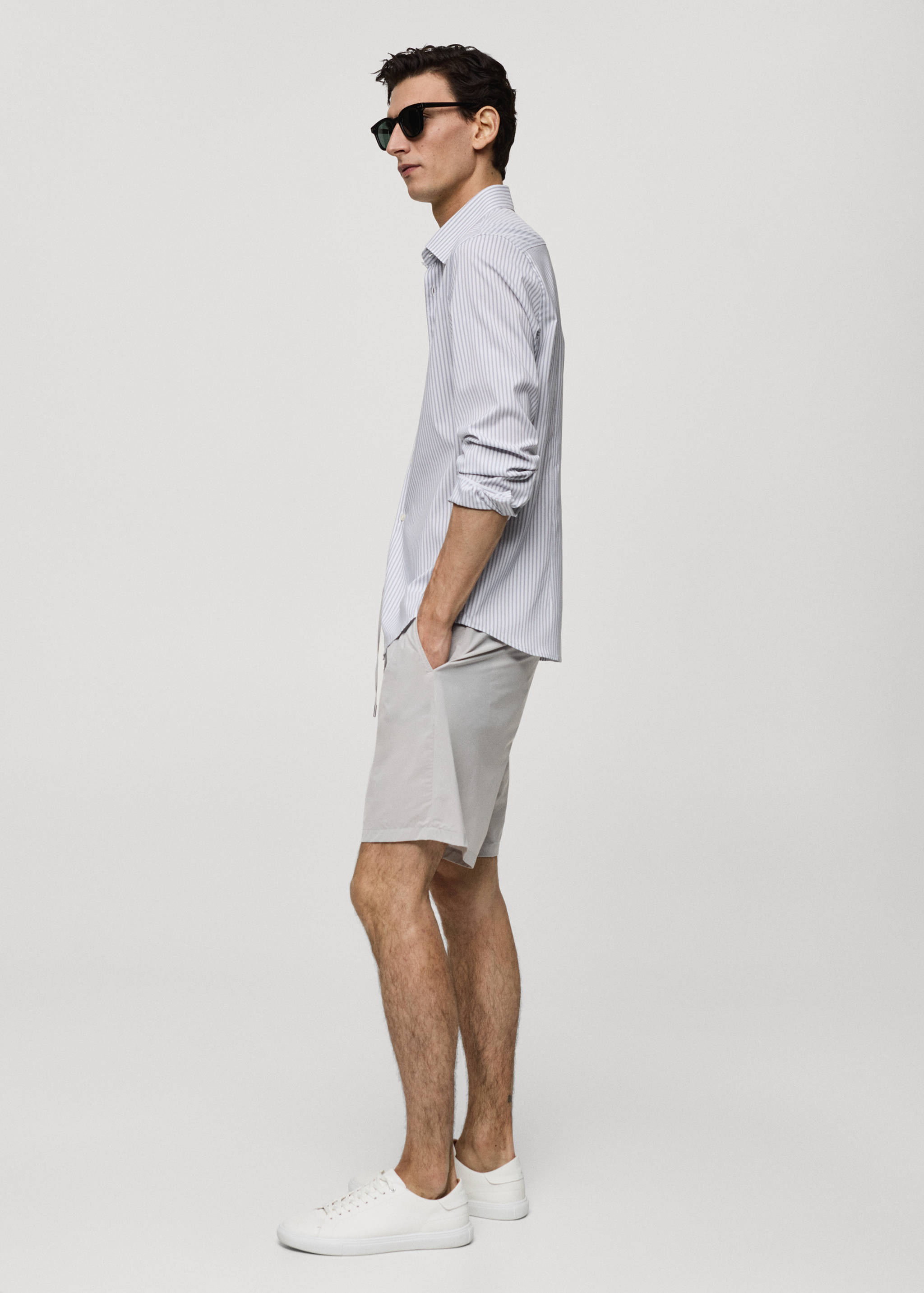 Camisa slim fit rayas tejido stretch - Detalle del artículo 2