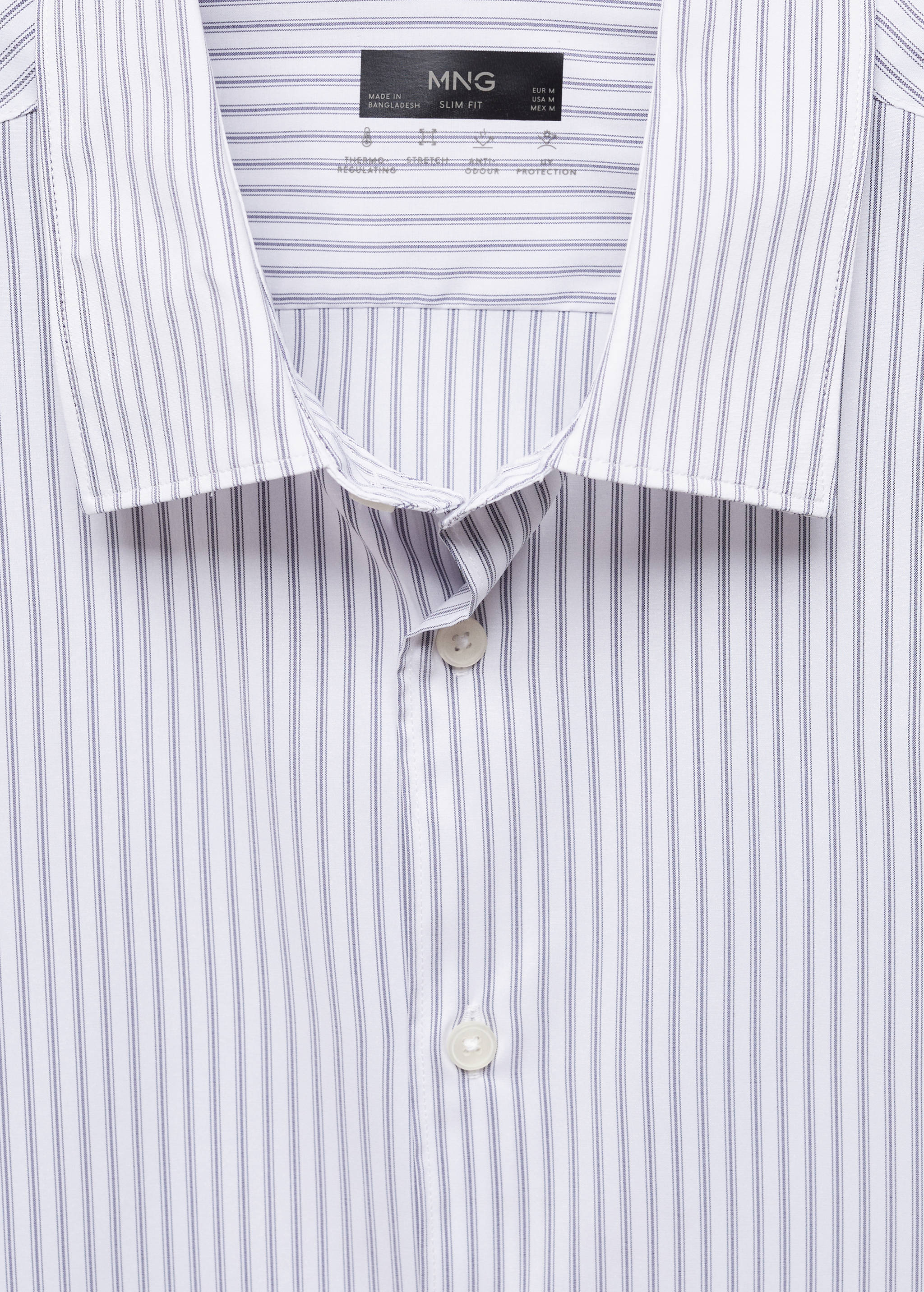 Camisa slim fit rayas tejido stretch - Detalle del artículo 8