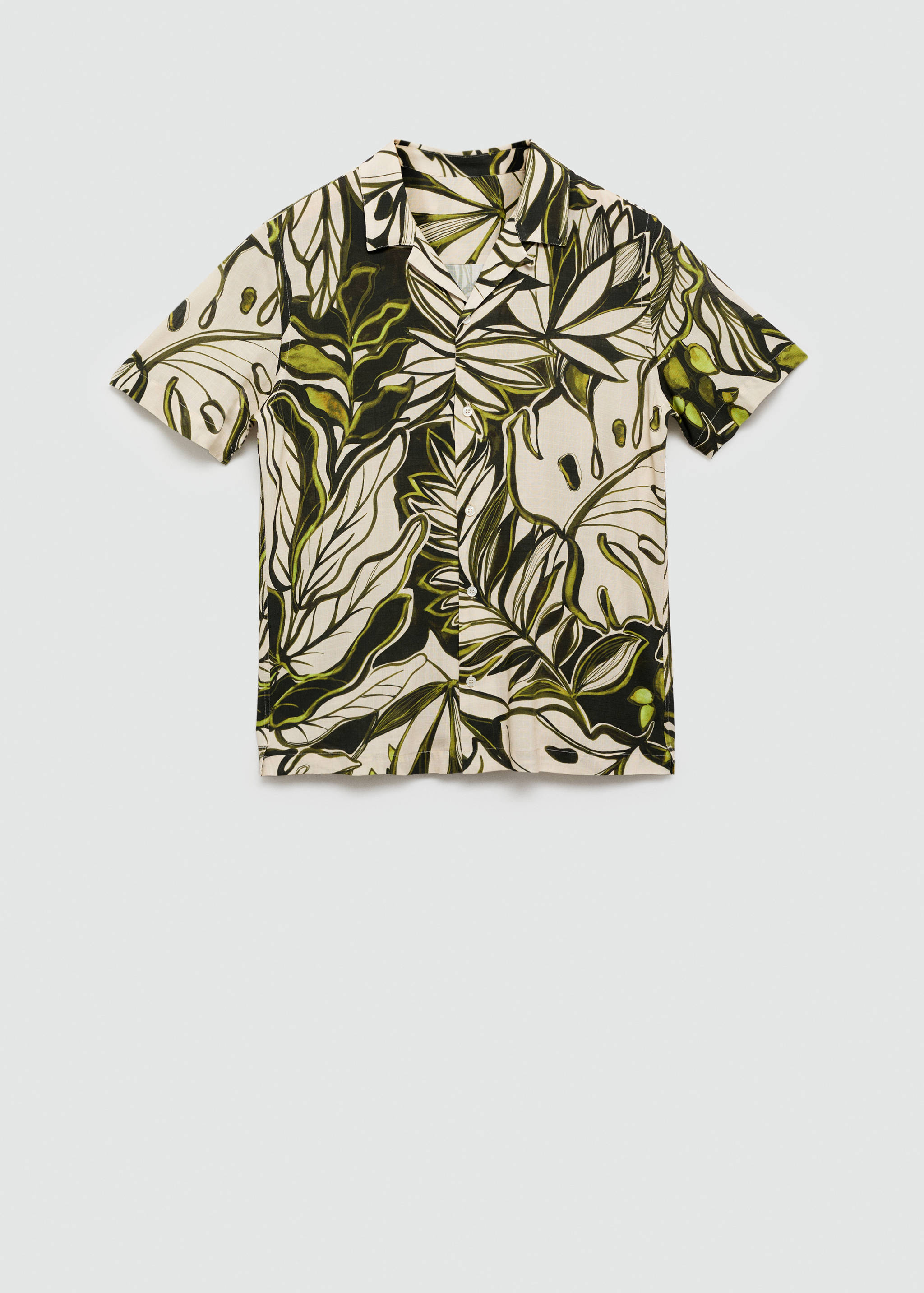 Camisa fluida com estampado havaiano - Artigo sem modelo