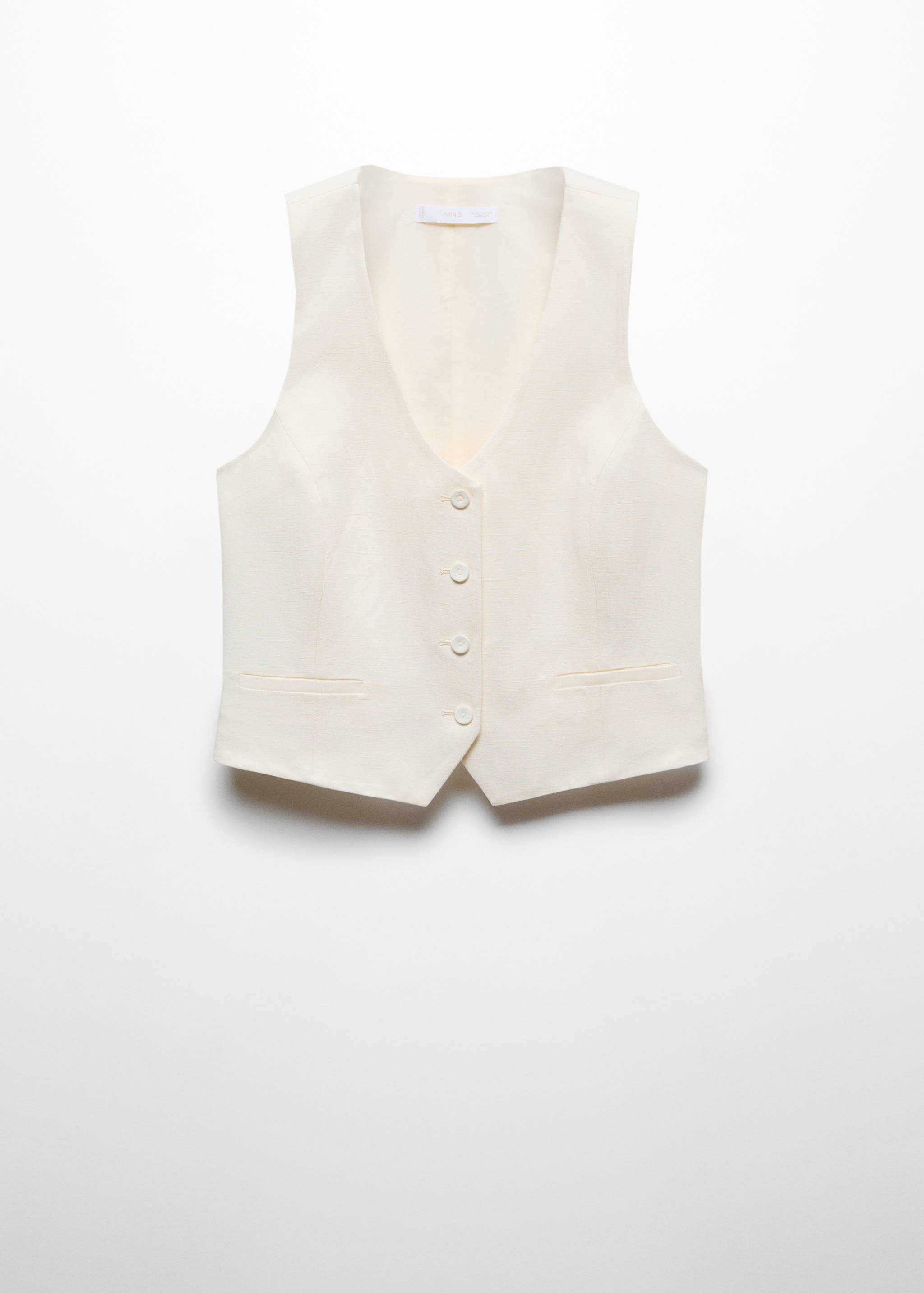 Linen vest with buttons - Article without model