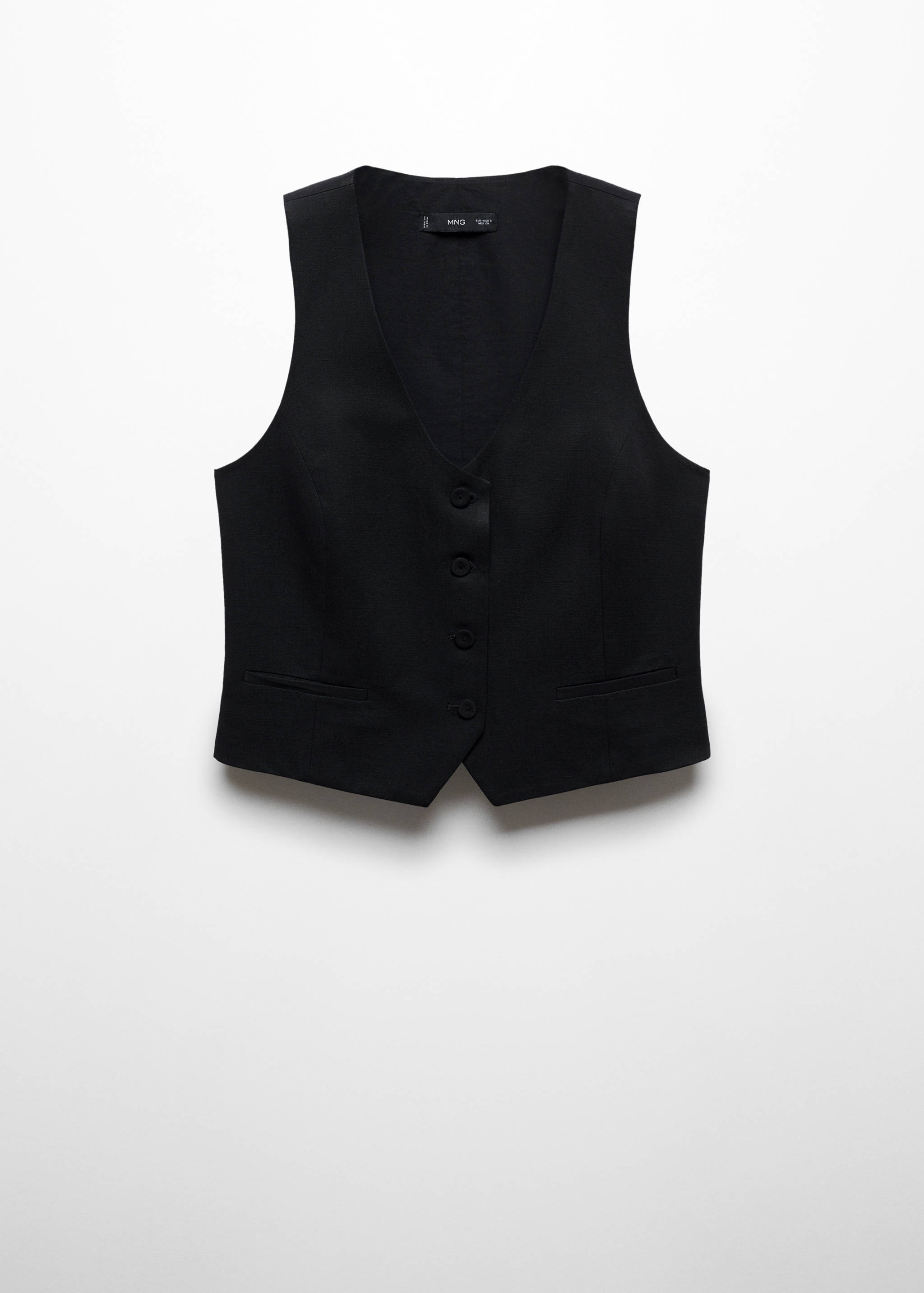 Linen waistcoat with buttons - Article without model