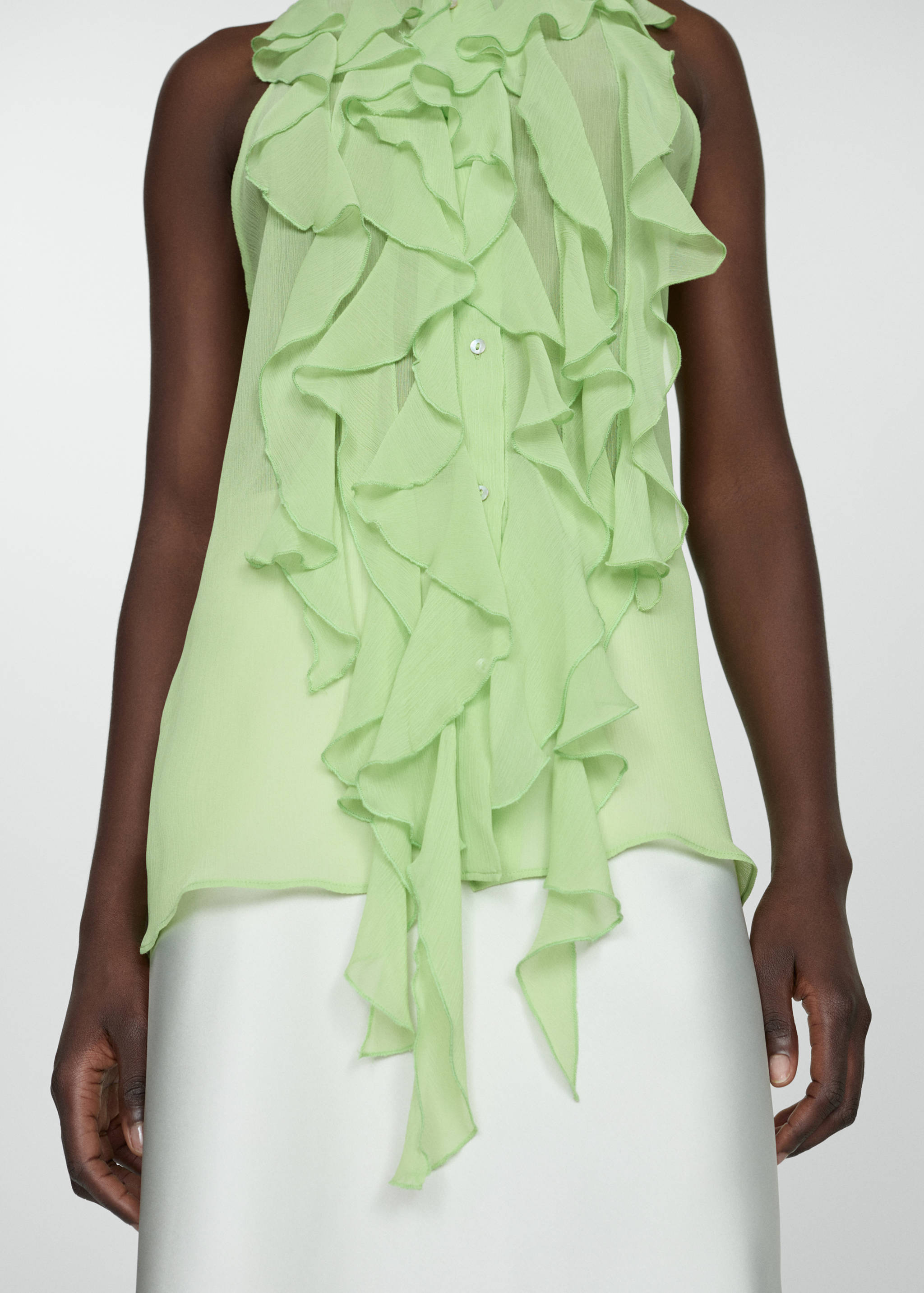 Blusa semitransparente volantes - Detalle del artículo 3