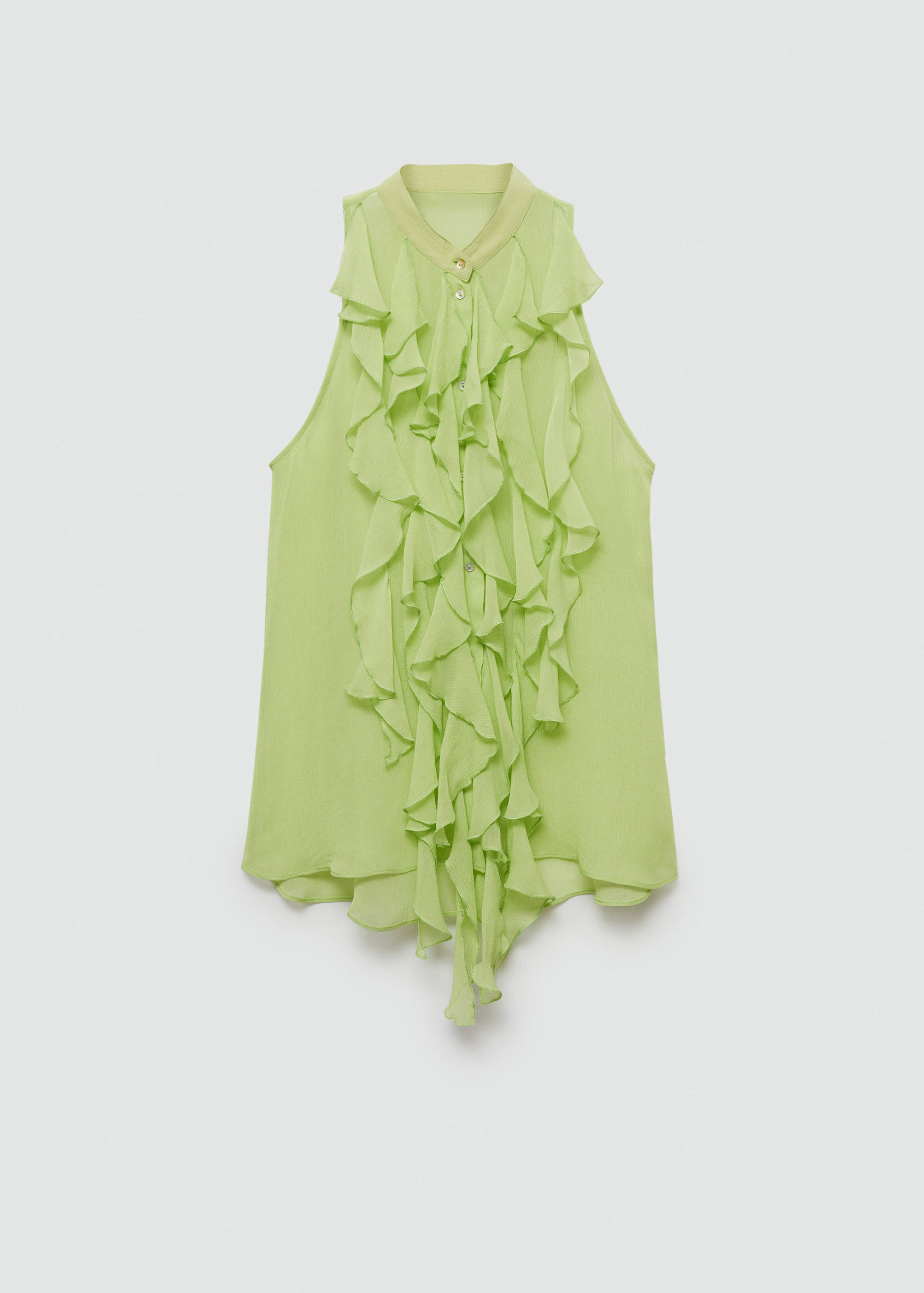Blusa semitransparente volantes - Artículo sin modelo