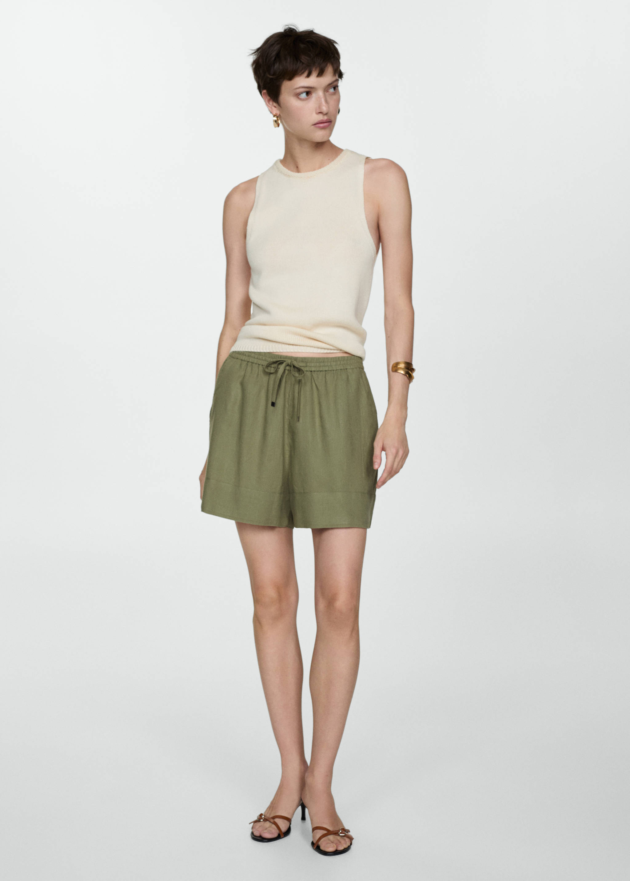 Shorts fluidos lazo - Plano general