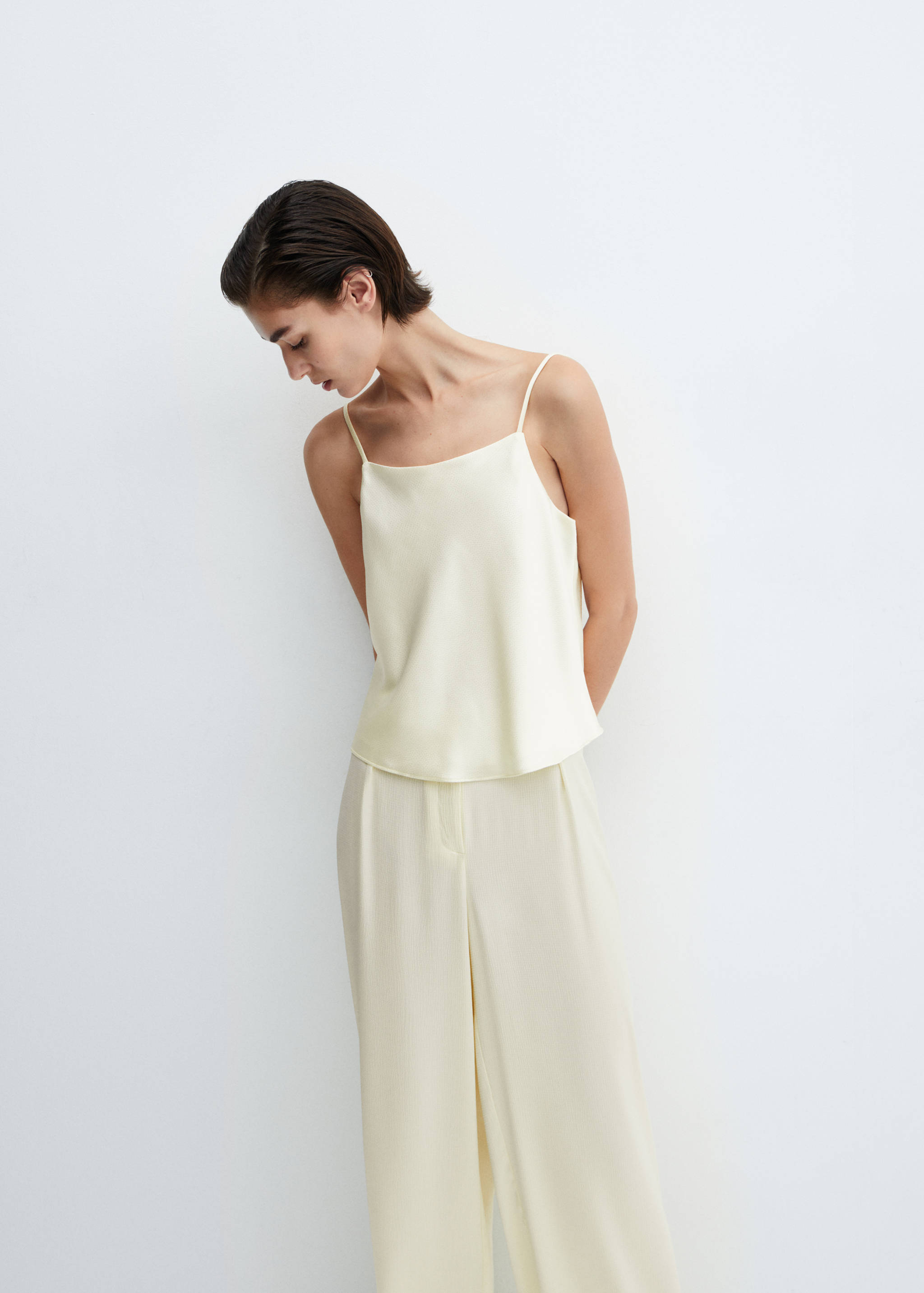 Pantalón fluido satinado - Detalle del artículo 1