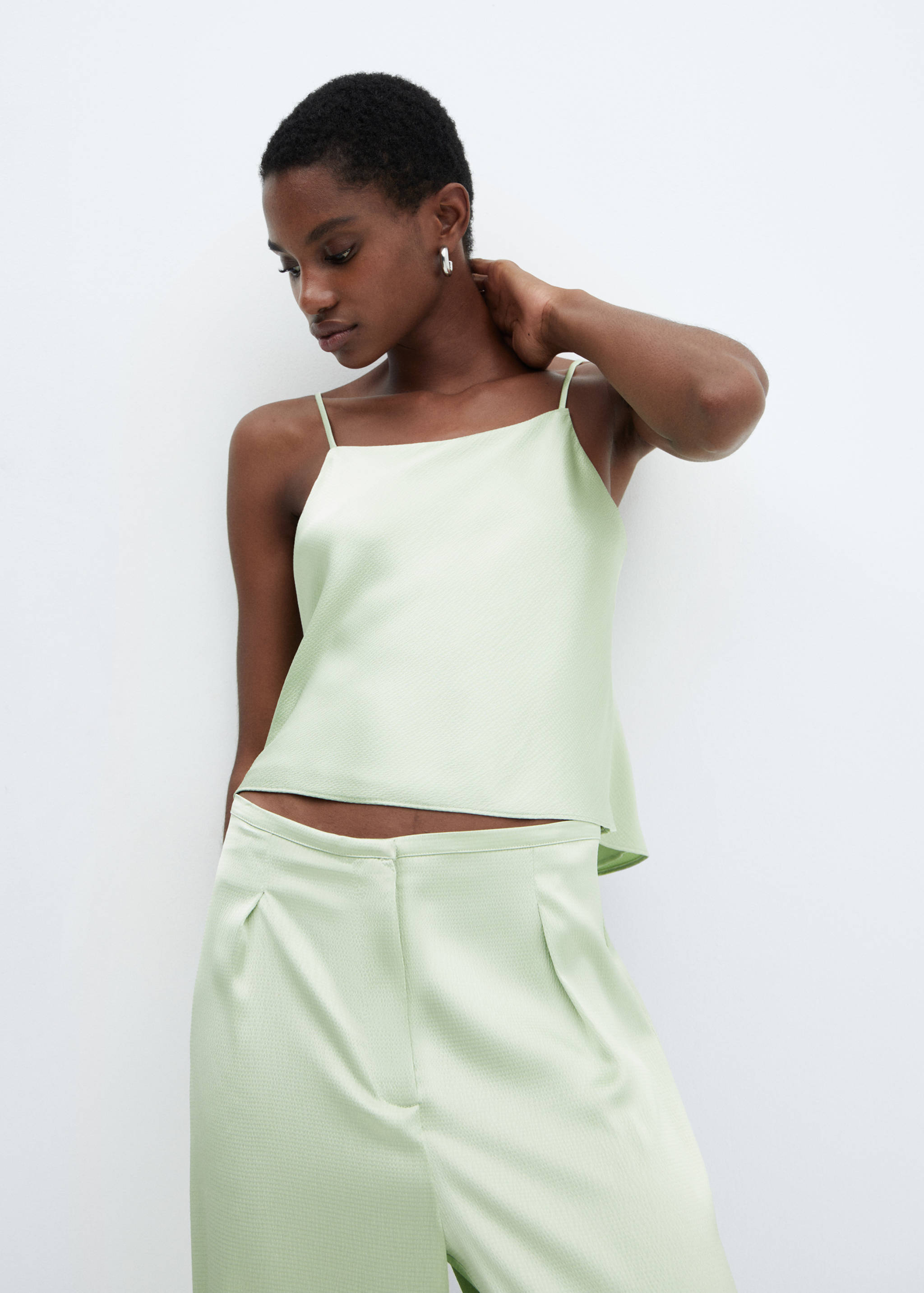 Pantalón fluido satinado - Detalle del artículo 1