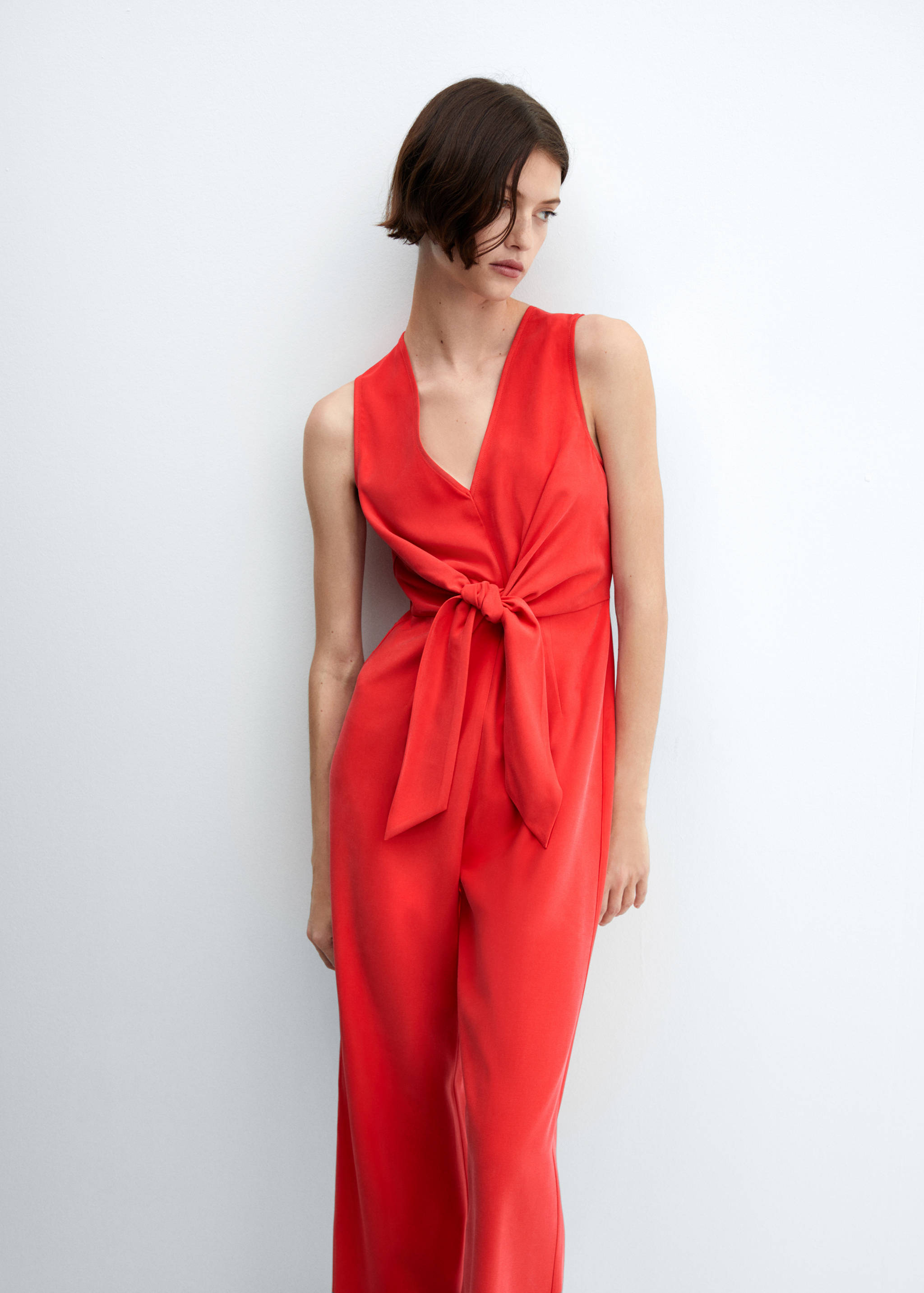 Bow long jumpsuit - Medium plane