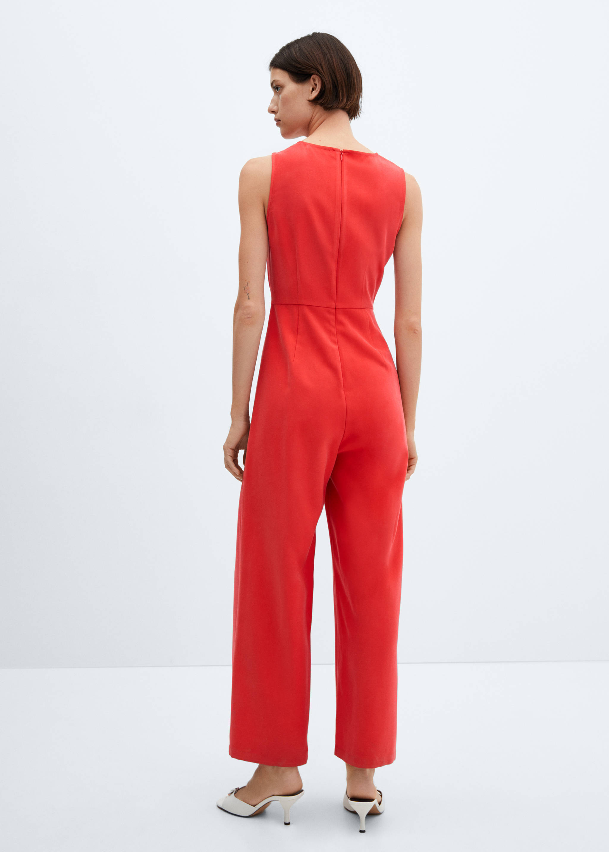 Bow long jumpsuit - Reverse of the article