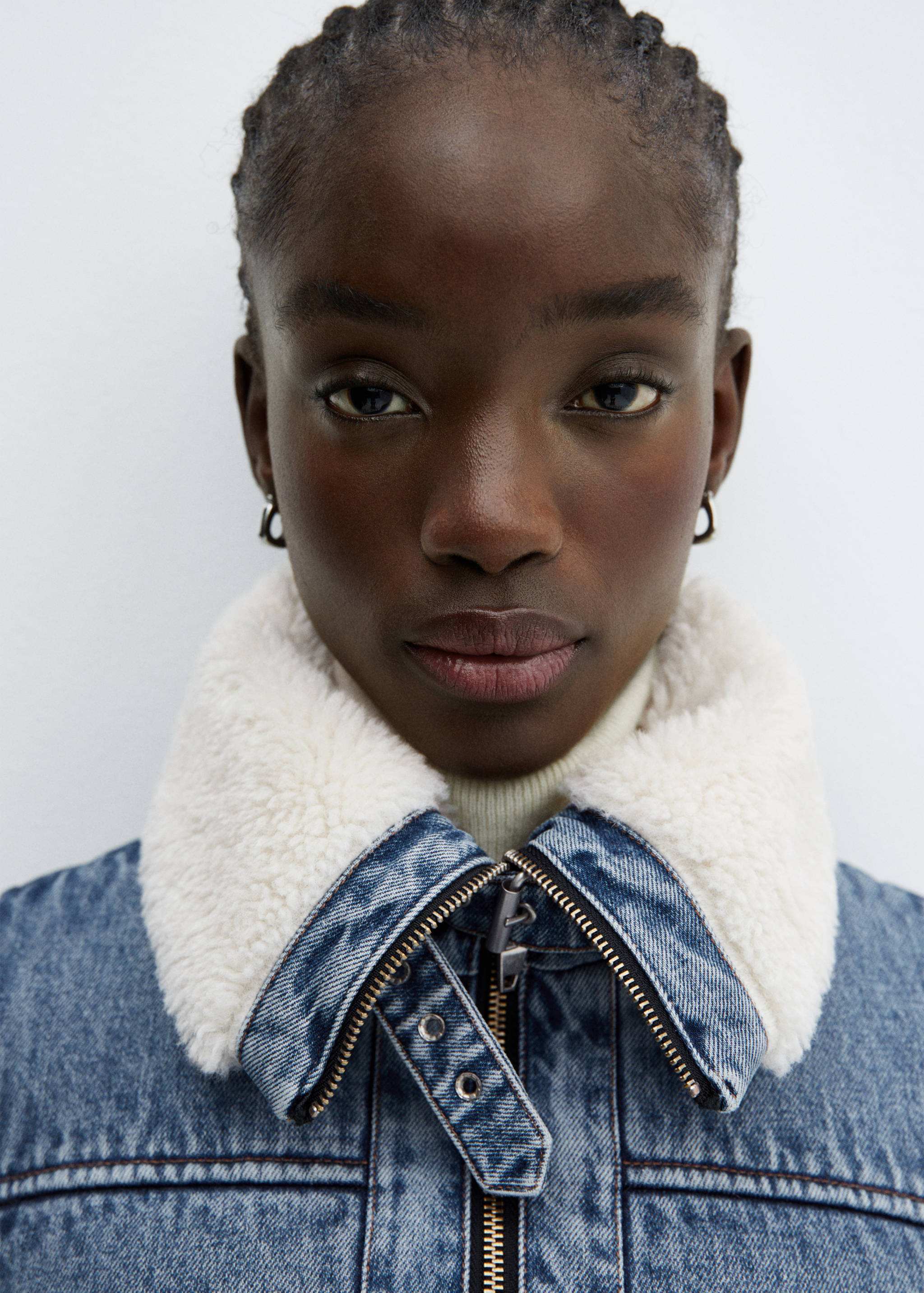 Куртка из денима с искусственной овчиной - Деталь изделия 1